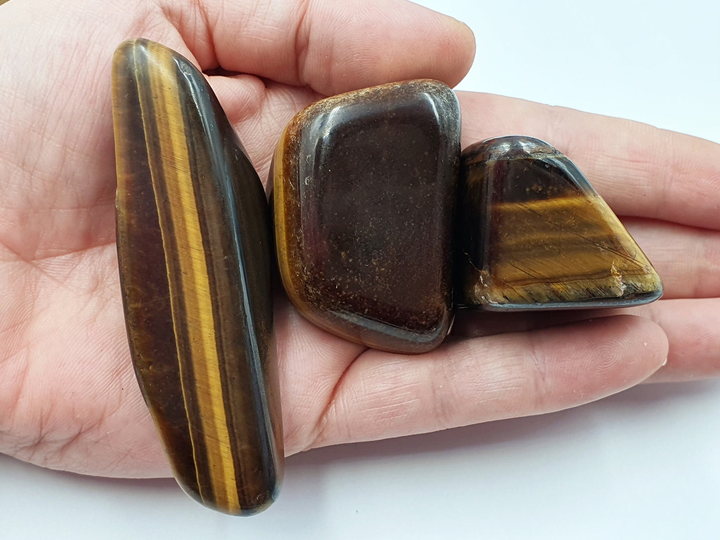 Tiger's Eye Freeform Tumbles A Grade