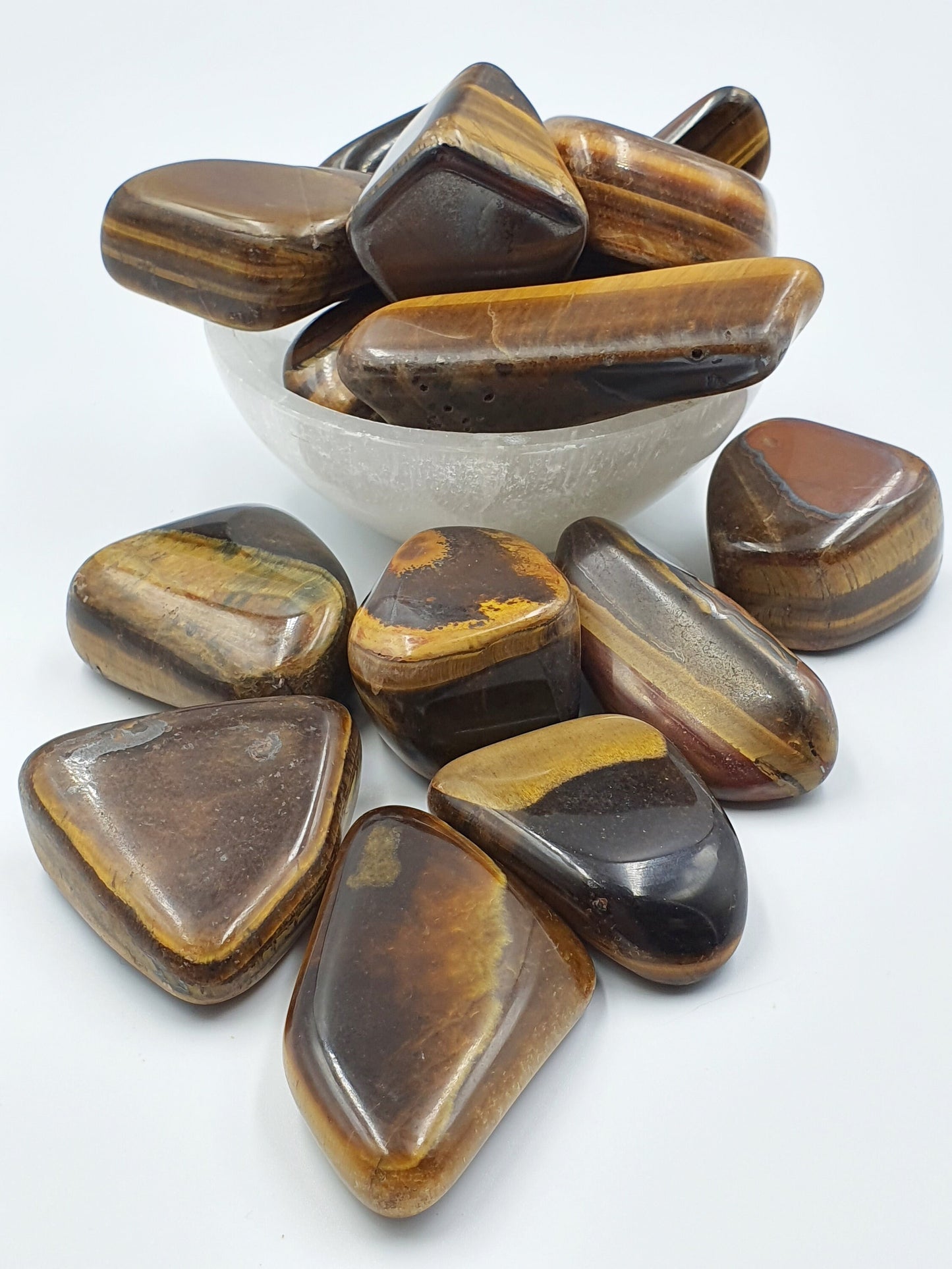 Tiger's Eye Freeform Tumbles A Grade