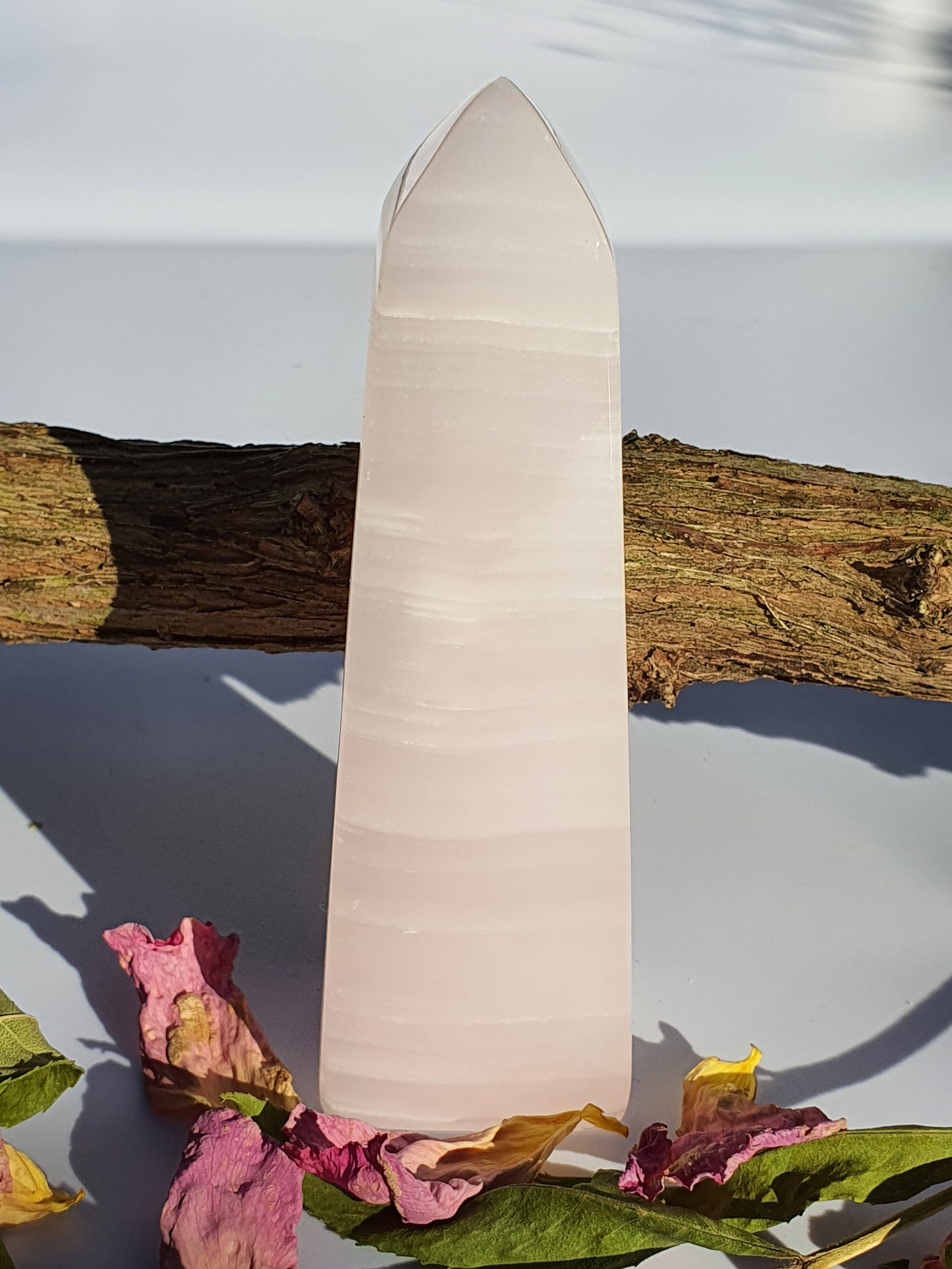 Pink Mangano Calcite Tower