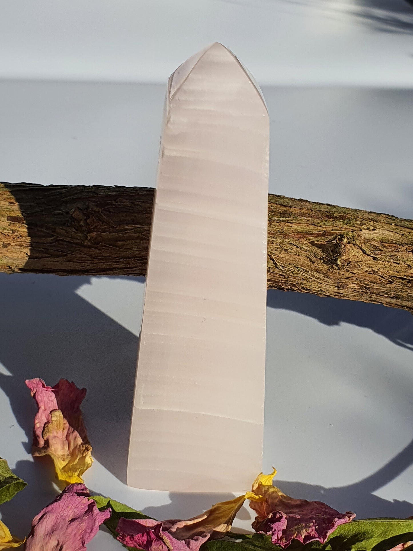 Pink Mangano Calcite Tower