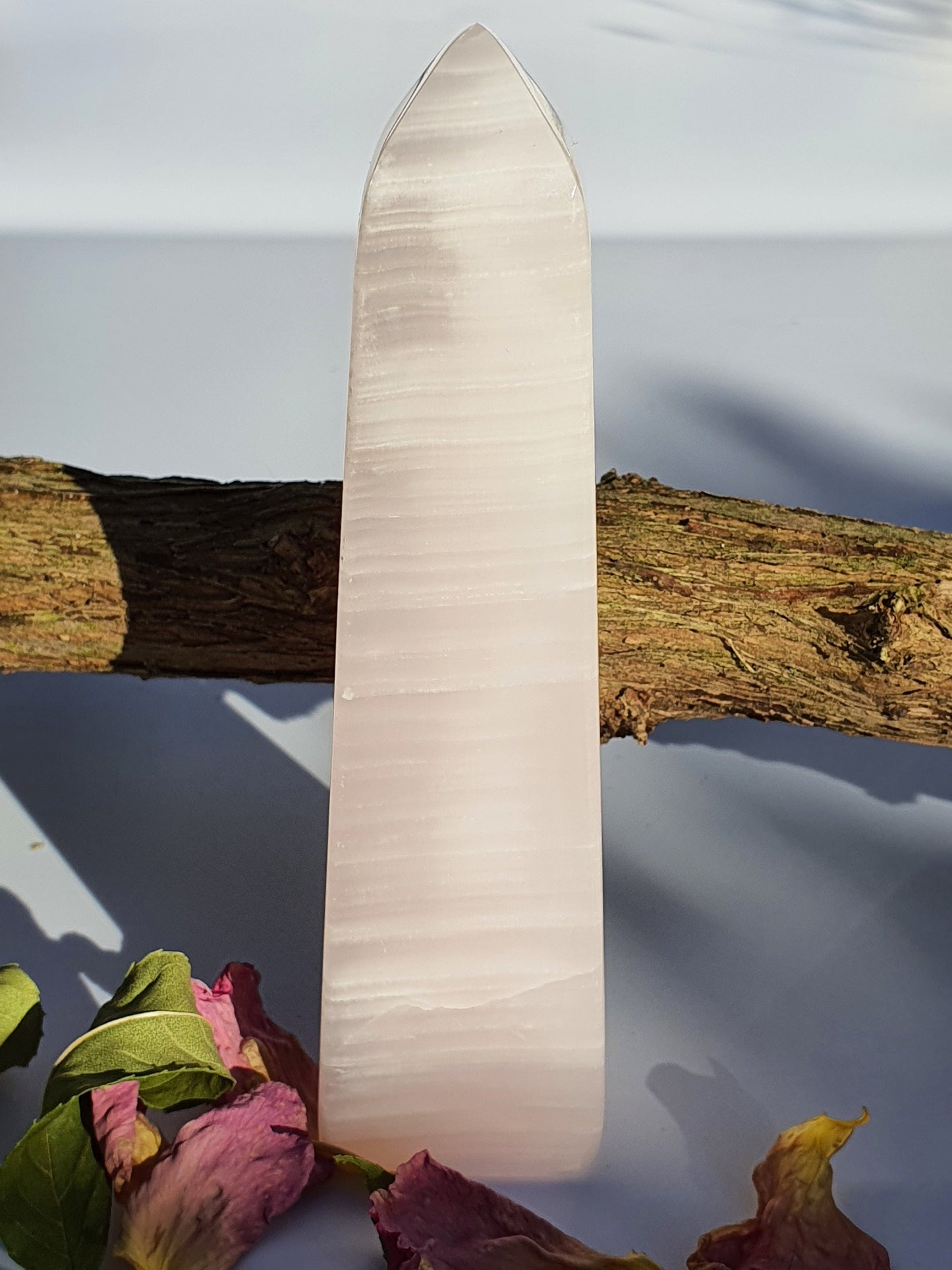 Pink Mangano Calcite Tower