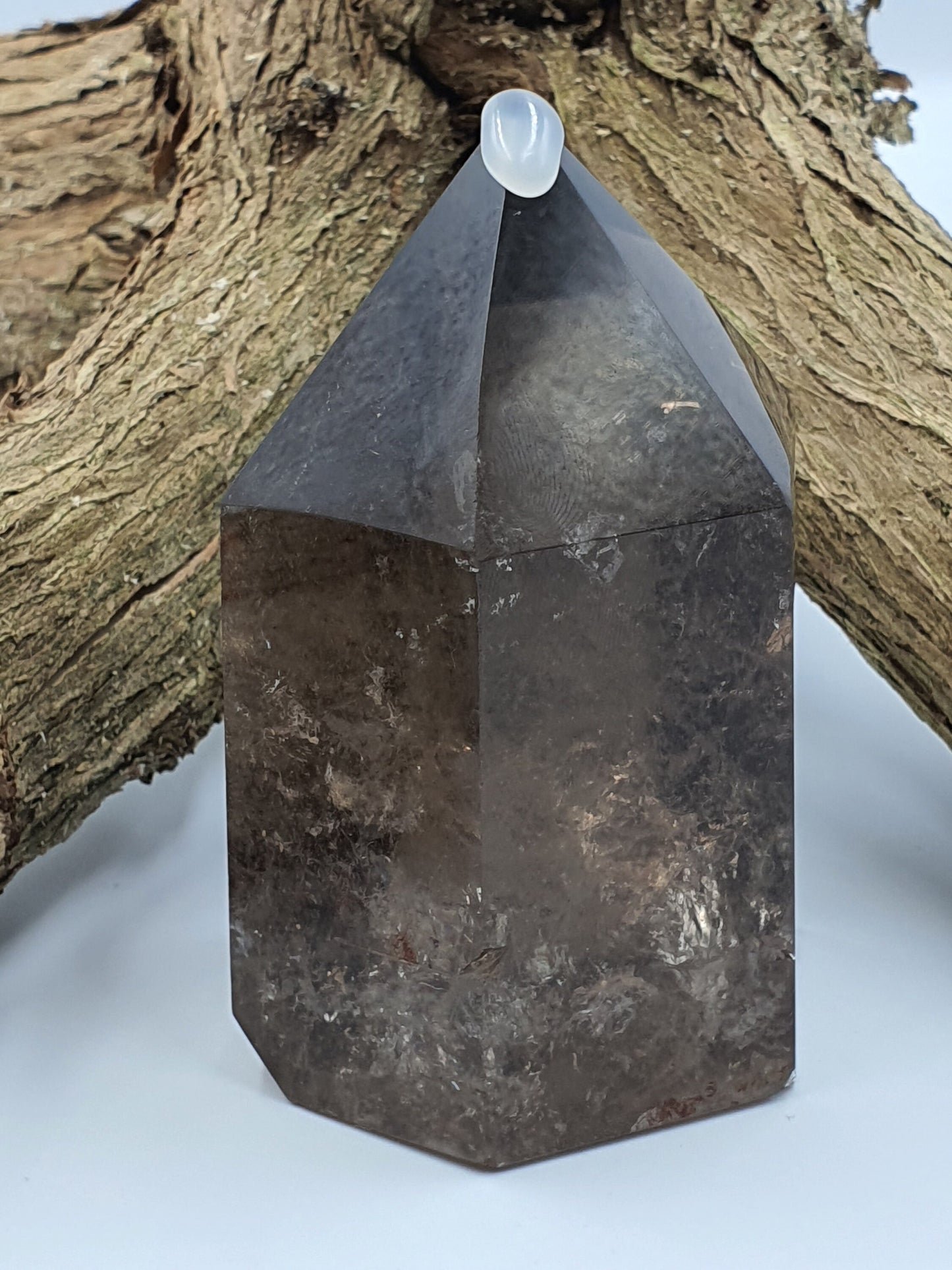 Smokey Quartz Point with rainbows