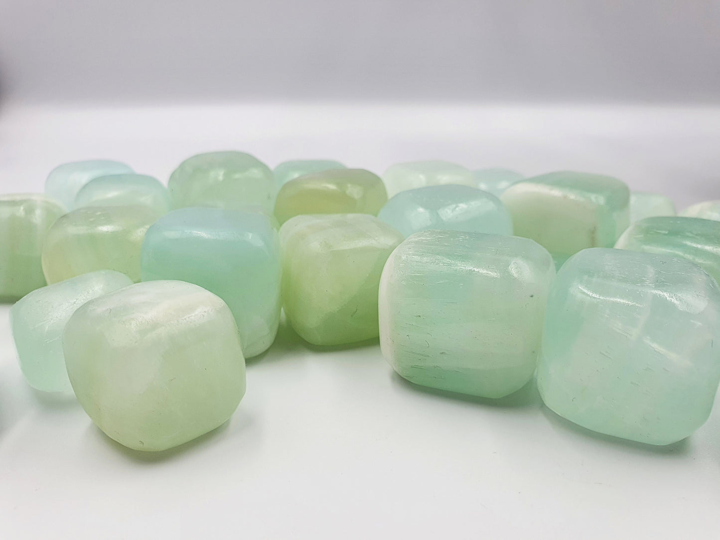 Pistachio Calcite Tumbles