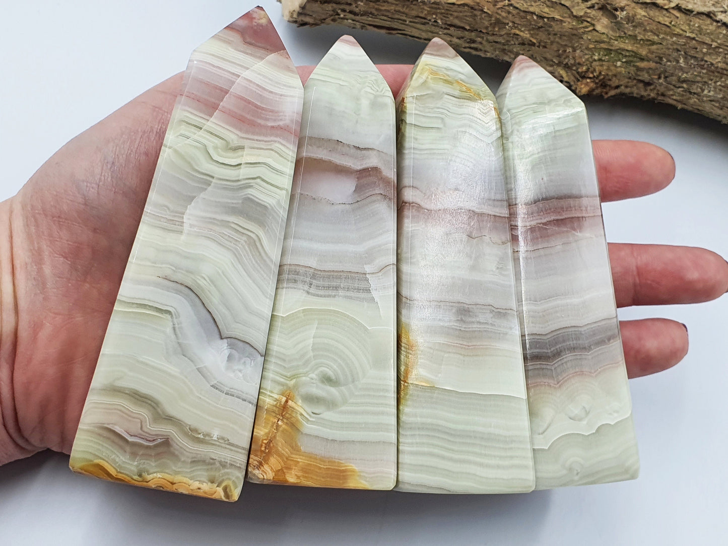 Pink Banded Calcite Crystal Tower - Tranquillity - Four Available