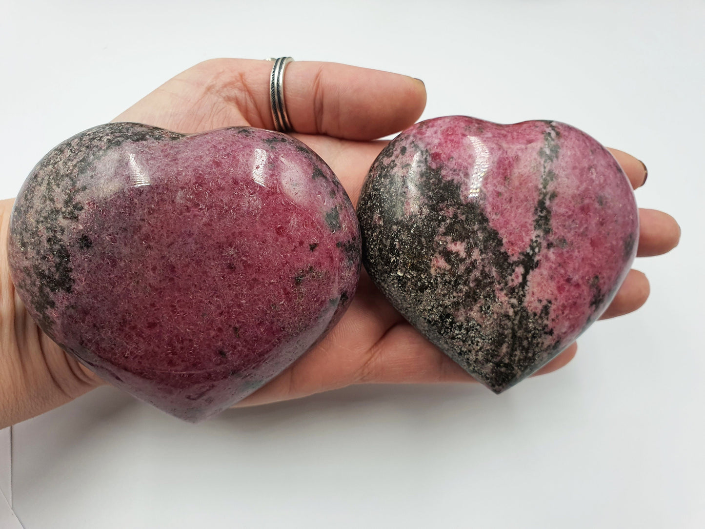Large Rhodonite Heart