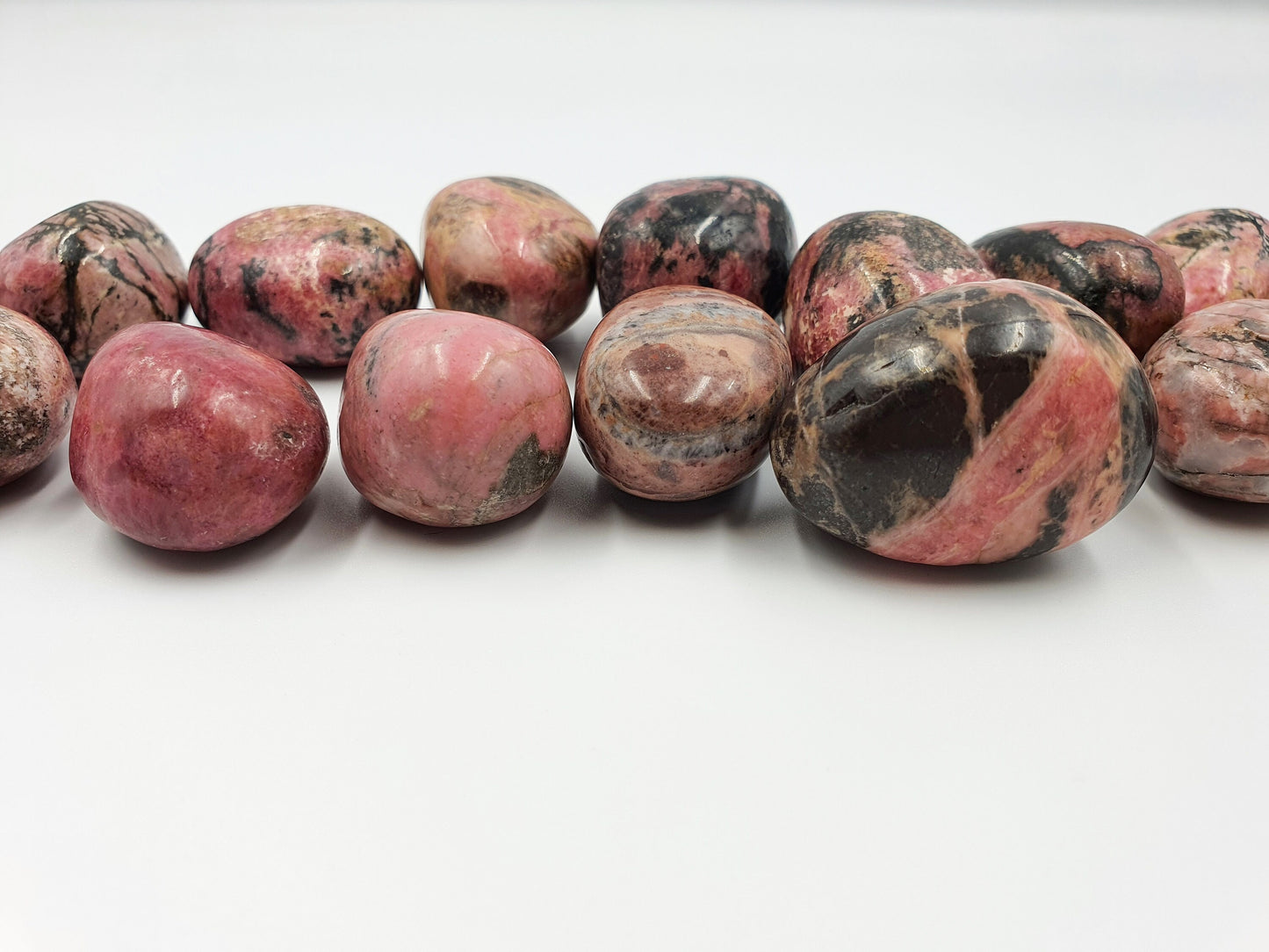 Rhodonite Crystal Tumbles - Approx 3cm