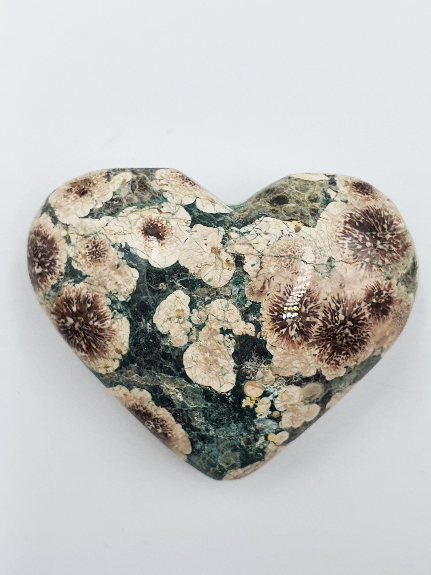 Firework Agate Puff Heart