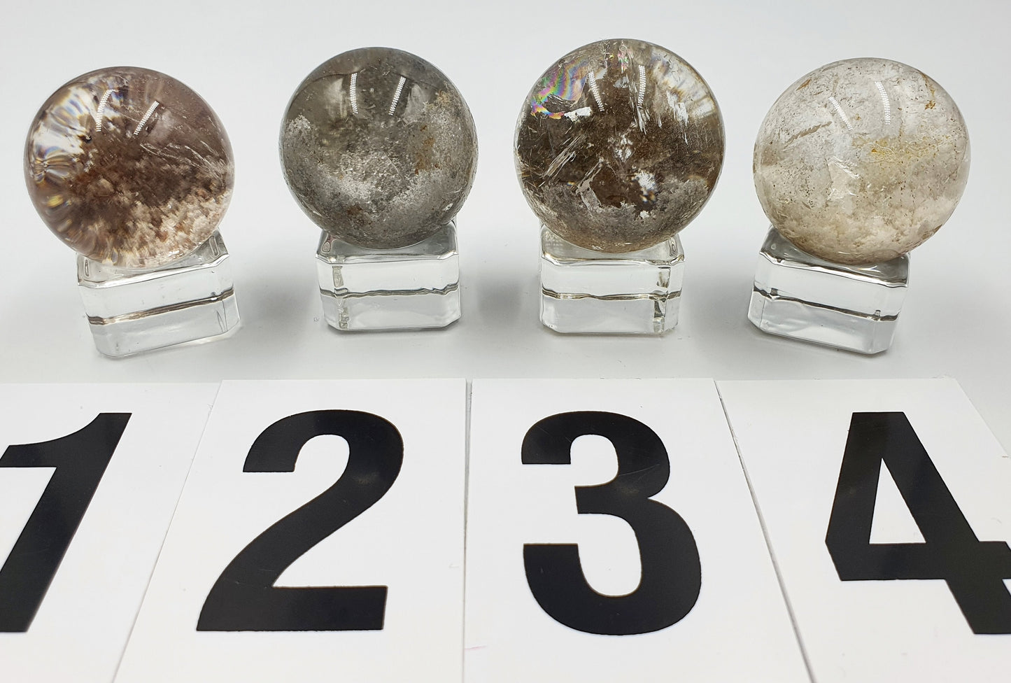 Garden Quartz Crystal Sphere/Lodolite Quartz Gemstone Ball - 33mm