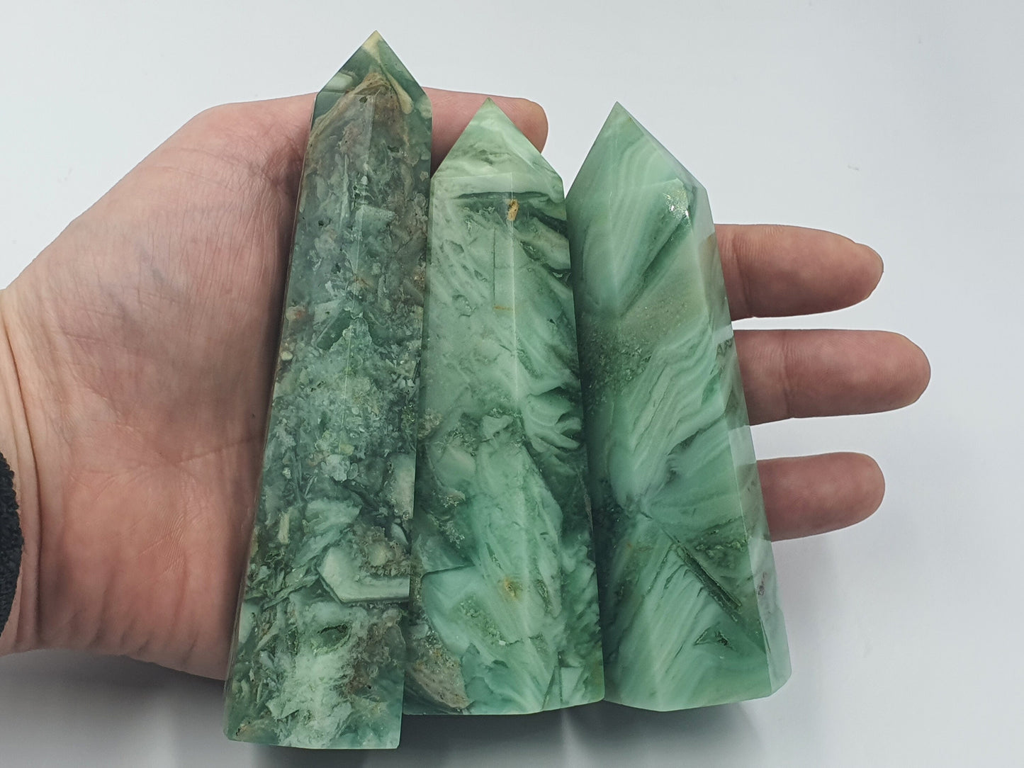 Green Opalised Fluorite Tower