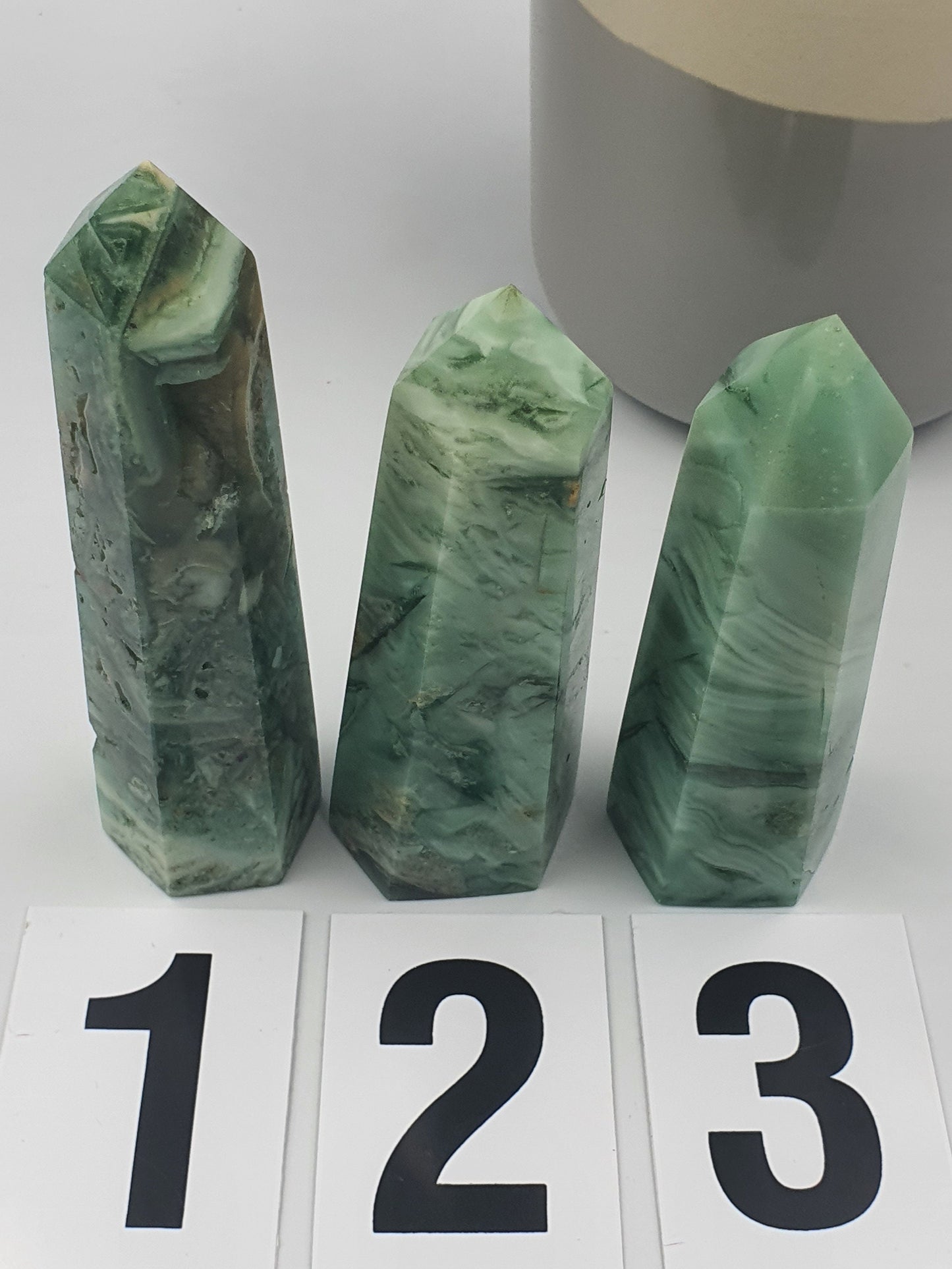 Green Opalised Fluorite Tower