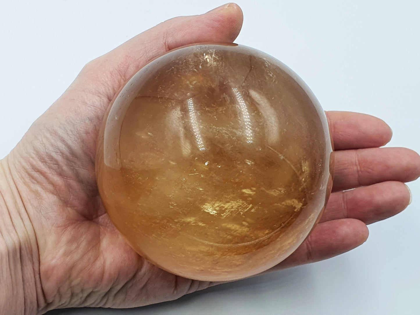 Flashy Honey Calcite Sphere