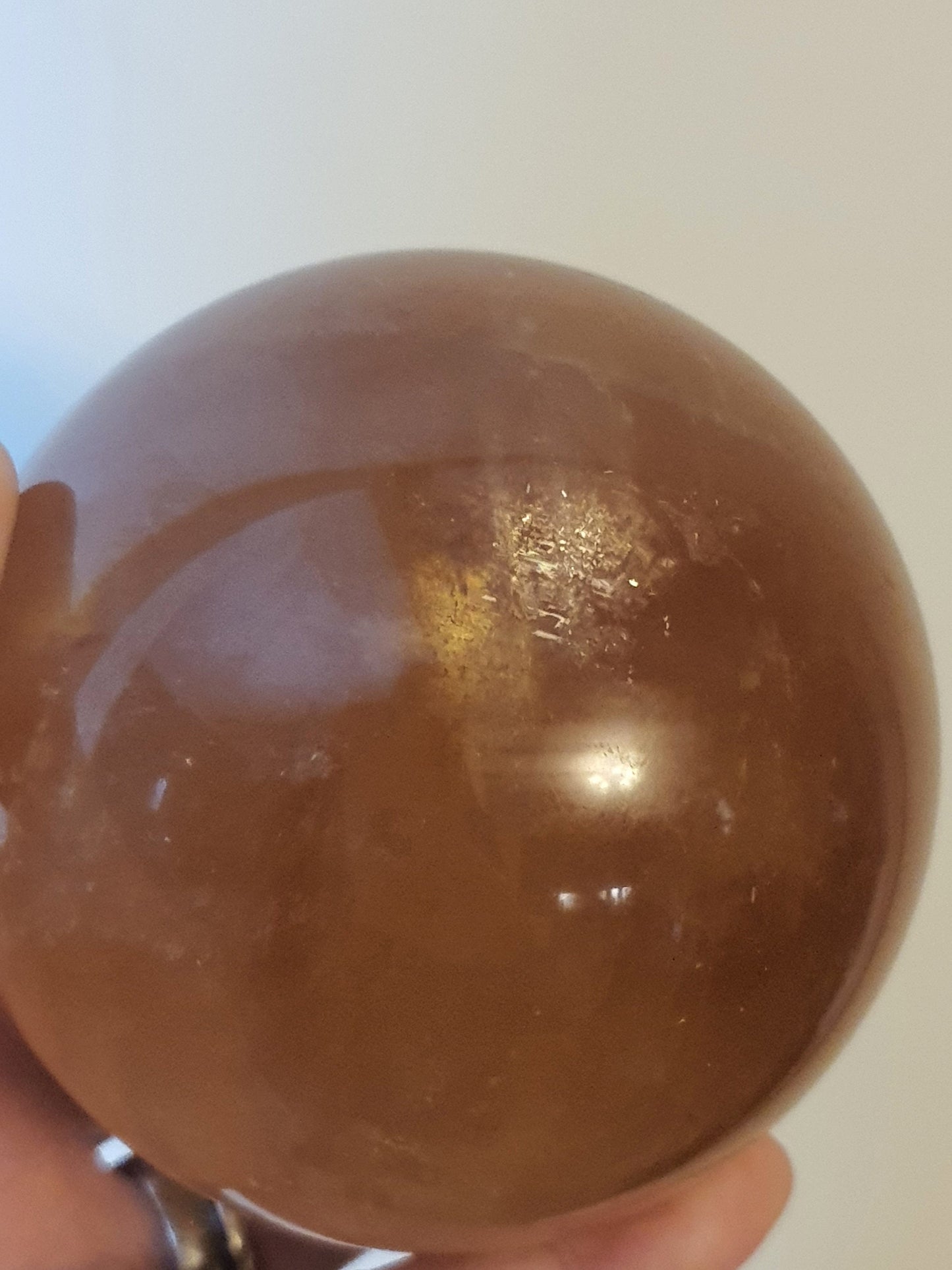 Flashy Honey Calcite Sphere