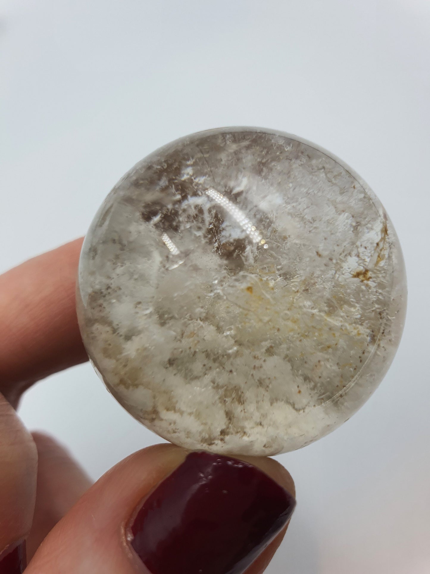 Garden Quartz Crystal Sphere/Lodolite Quartz Gemstone Ball - 33mm