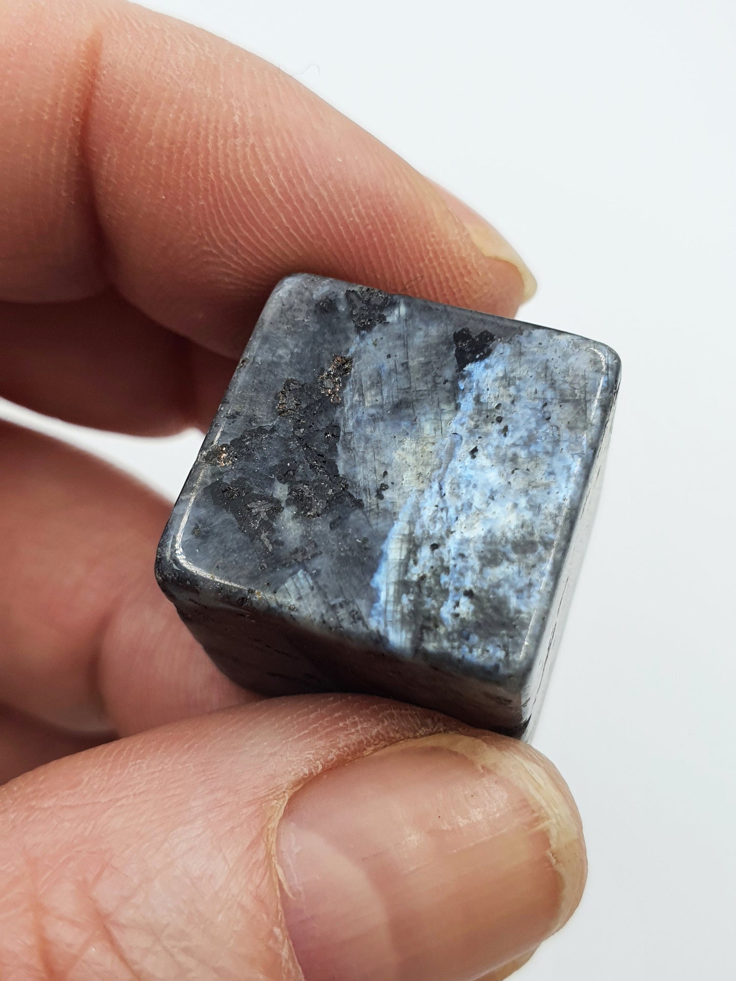 & Flashy Lavikite Cube Tumbles - Approx. 1.8cm