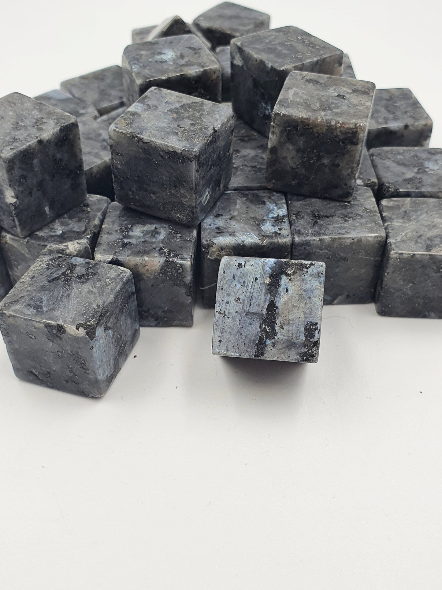 & Flashy Lavikite Cube Tumbles - Approx. 1.8cm