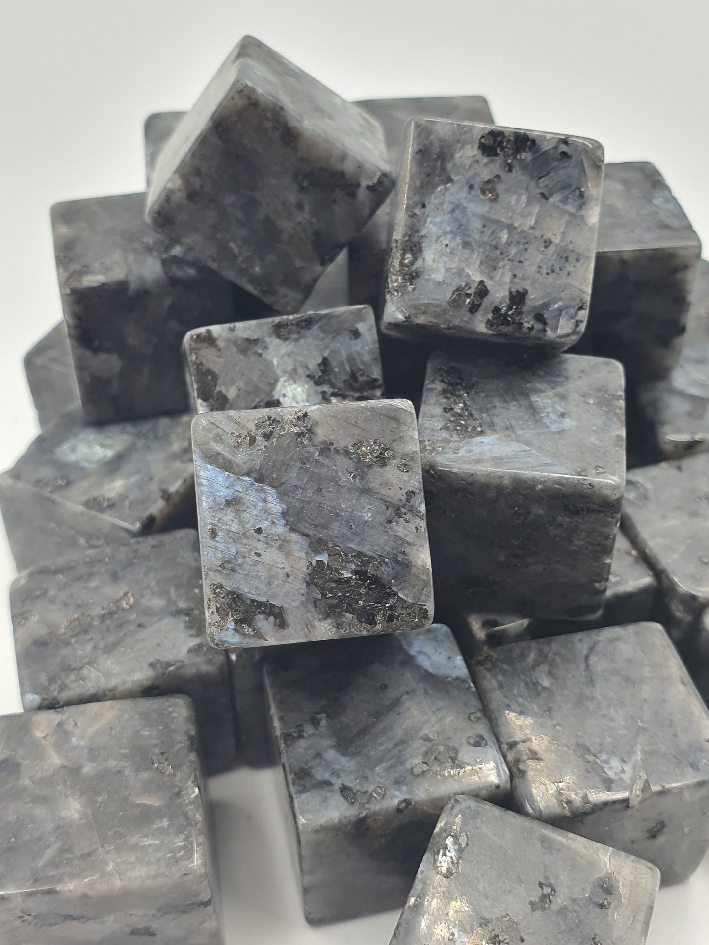 & Flashy Lavikite Cube Tumbles - Approx. 1.8cm