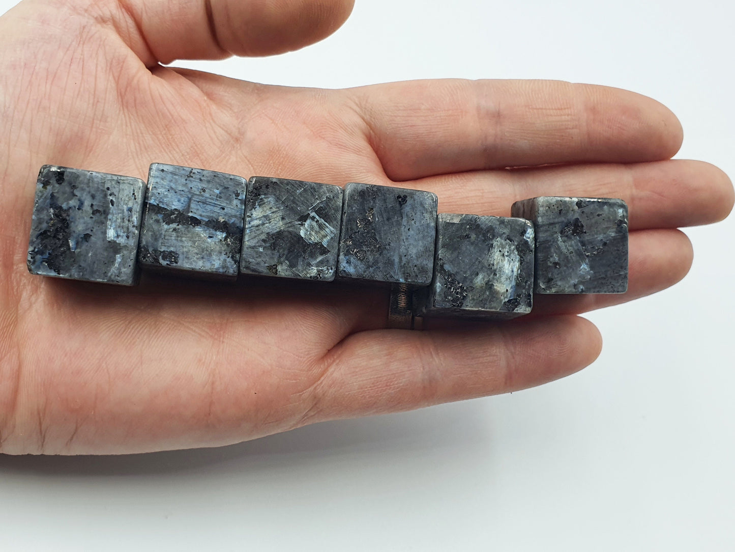 & Flashy Lavikite Cube Tumbles - Approx. 1.8cm