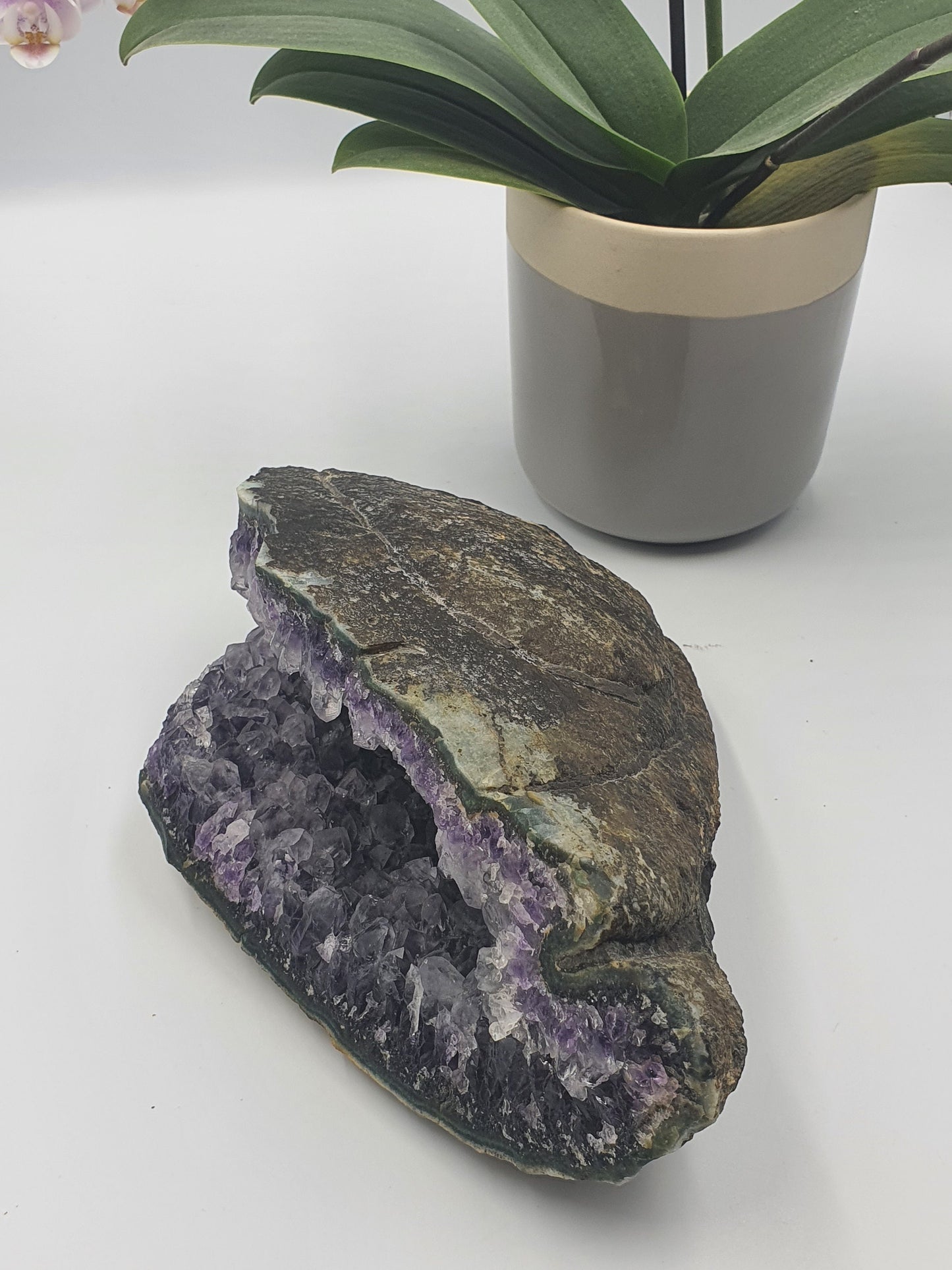 large druzy Amethyst & Quartz Crystal Cluster Cathedral - Unique gemstone - 1786g