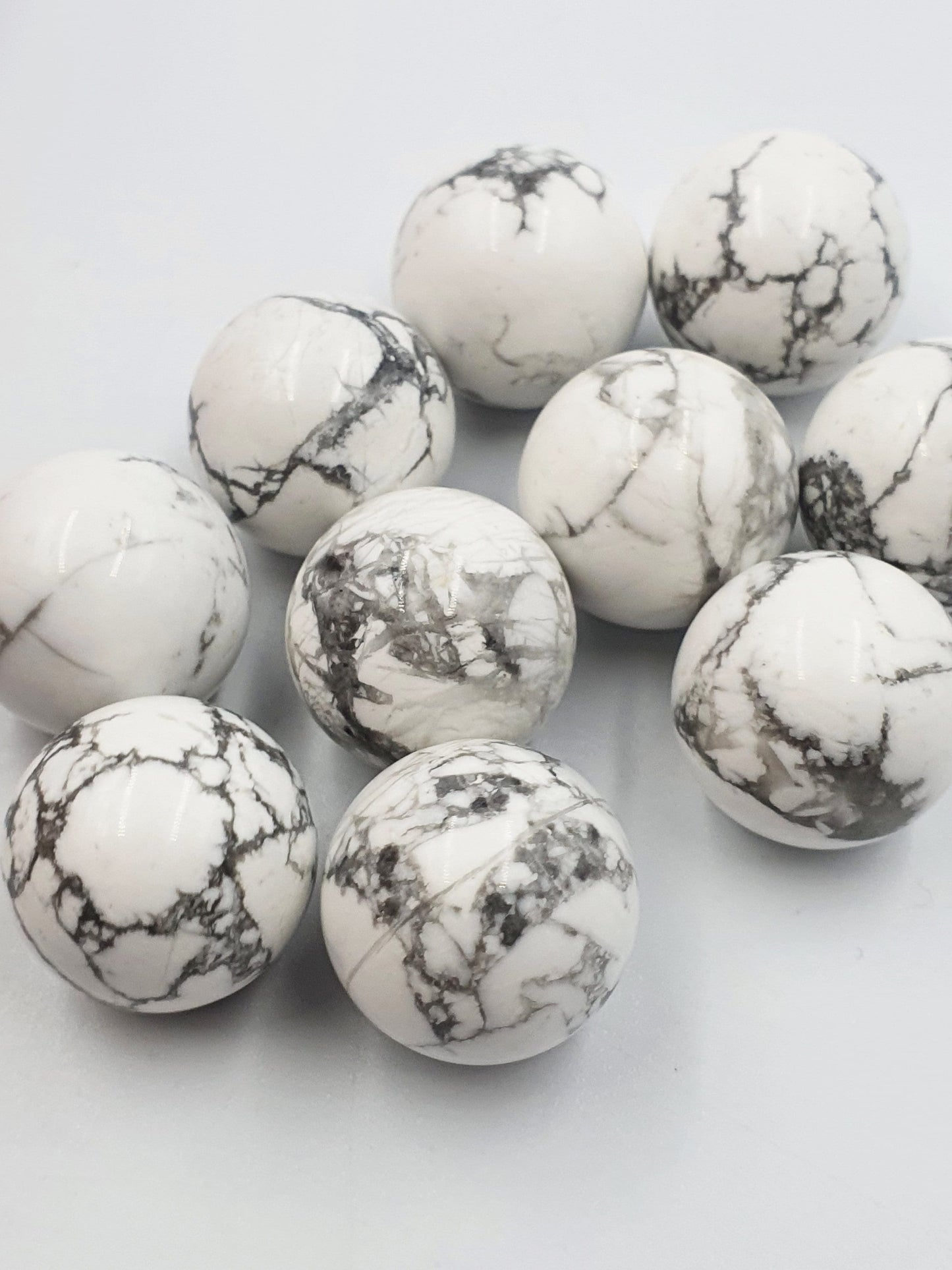 White Howlite Crystal Mini Sphere