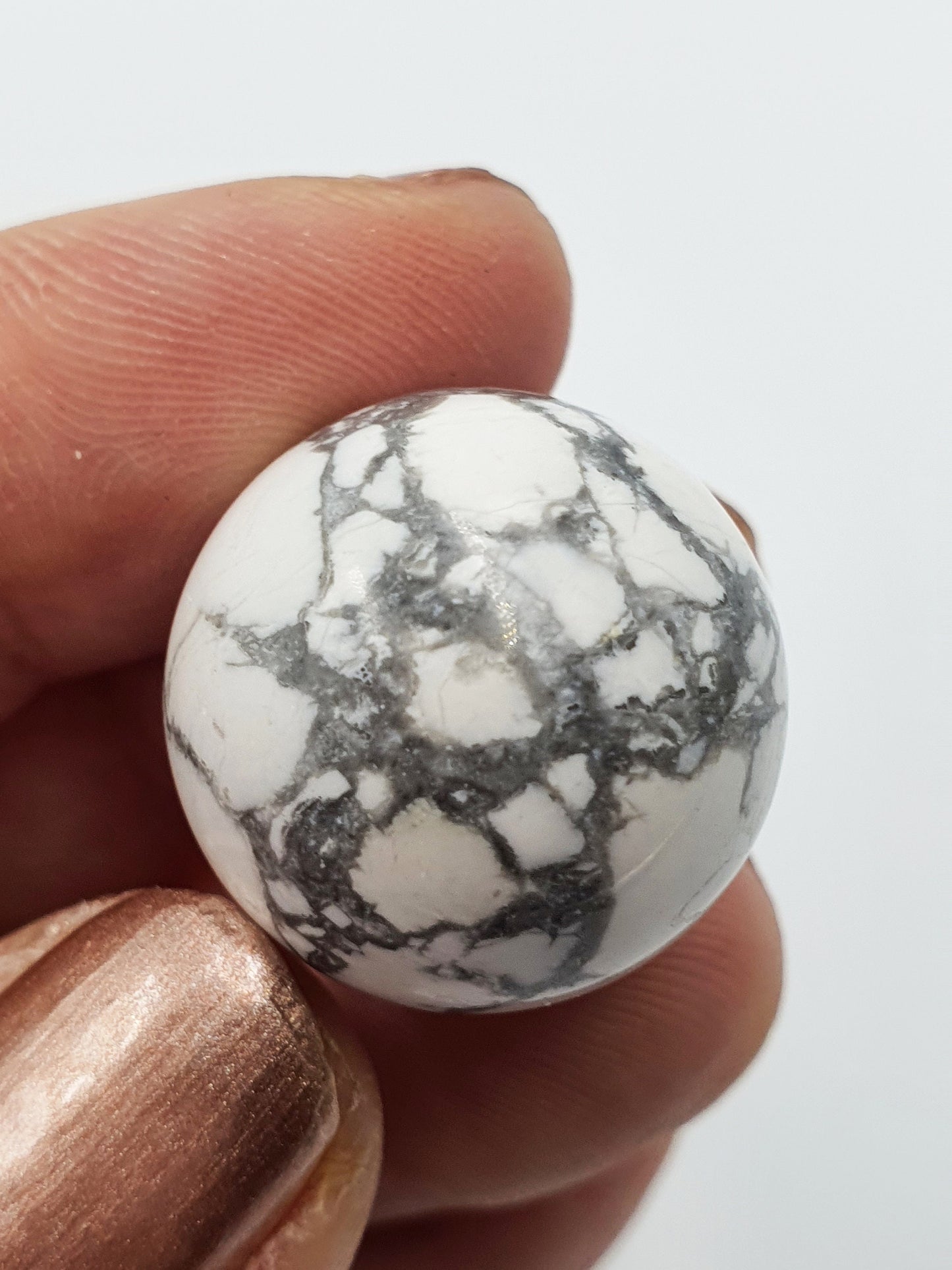 White Howlite Crystal Mini Sphere