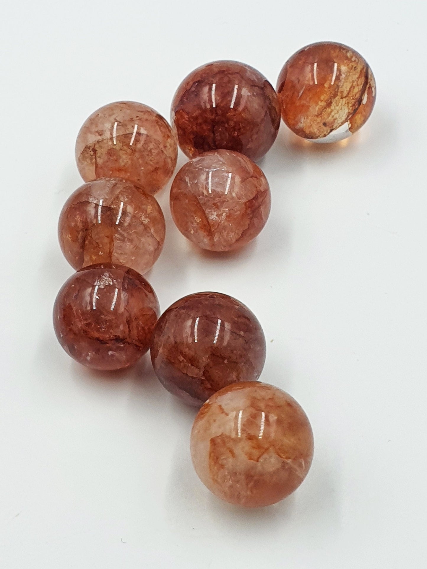 Fire Quartz Mini Crystal Sphere- 20mm /Hematoid Mini Sphere - 20mm