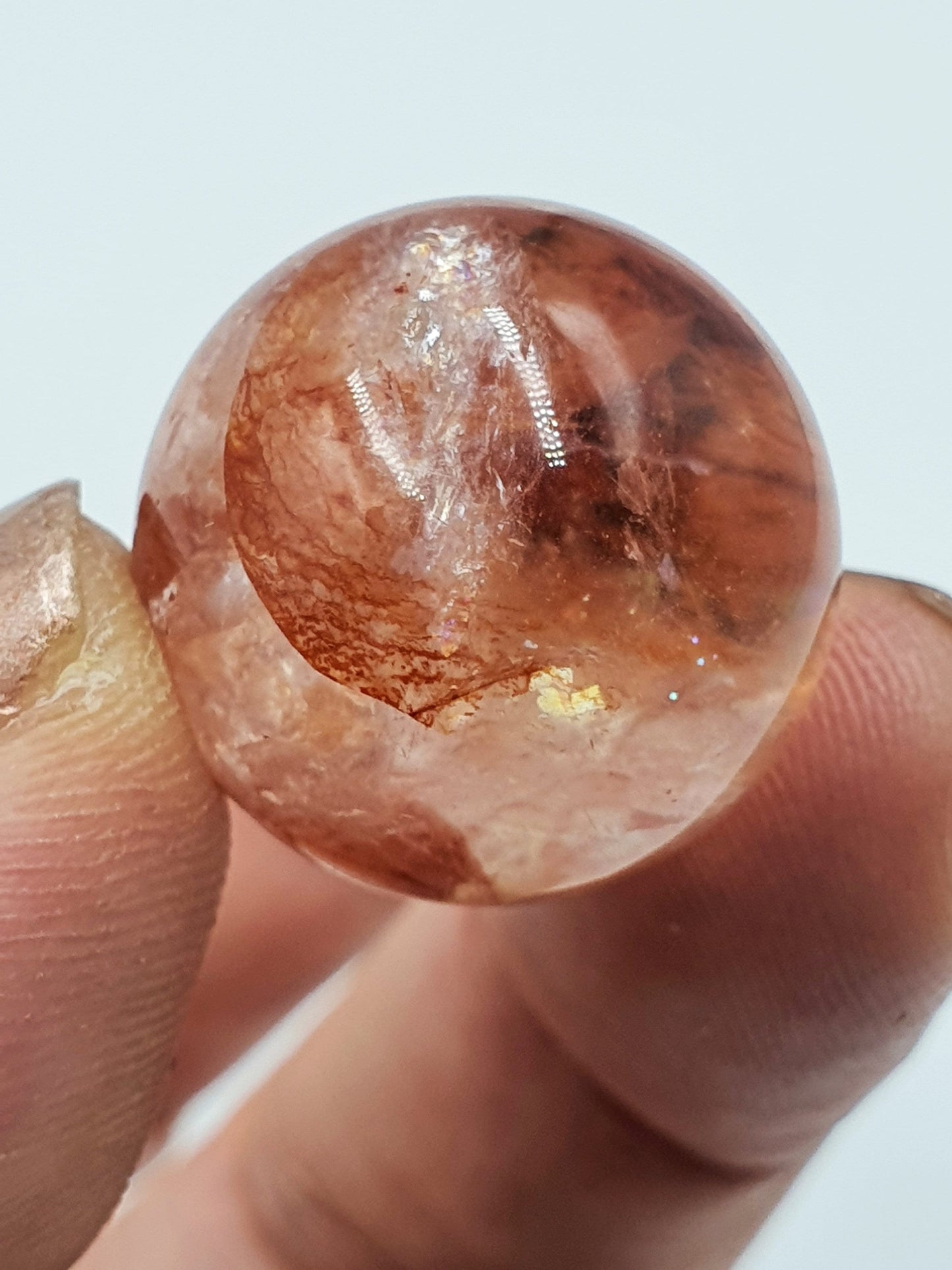 Fire Quartz Mini Crystal Sphere- 20mm /Hematoid Mini Sphere - 20mm