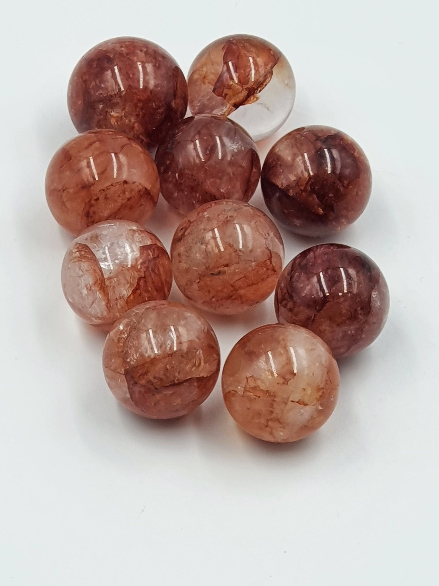 Fire Quartz Mini Crystal Sphere- 20mm /Hematoid Mini Sphere - 20mm