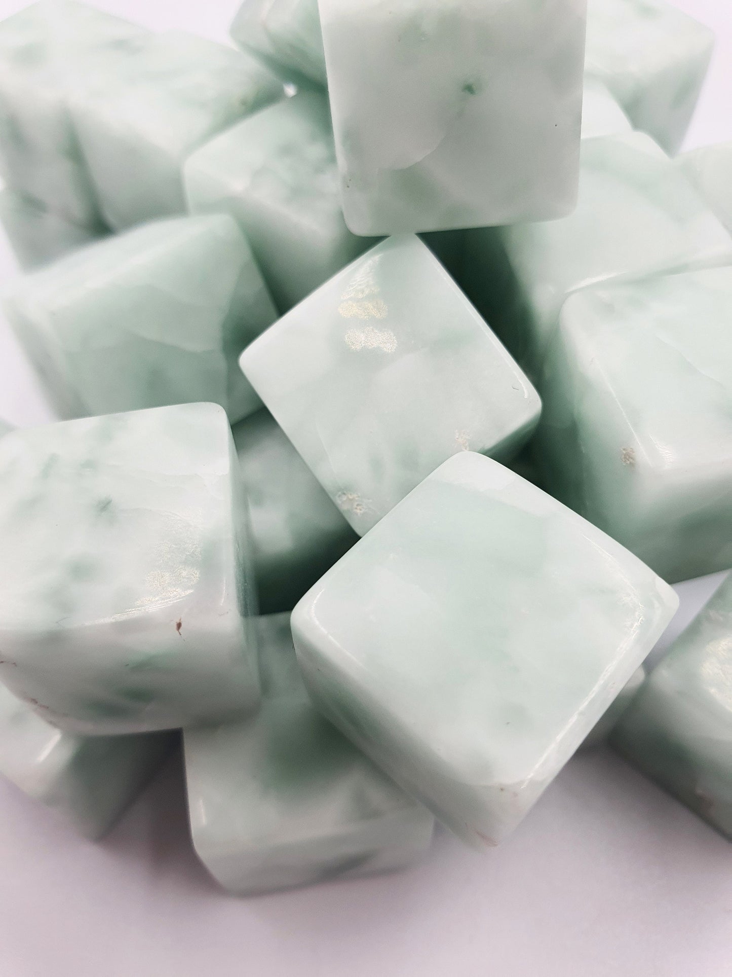 Manmade Larimar Cube Tumble