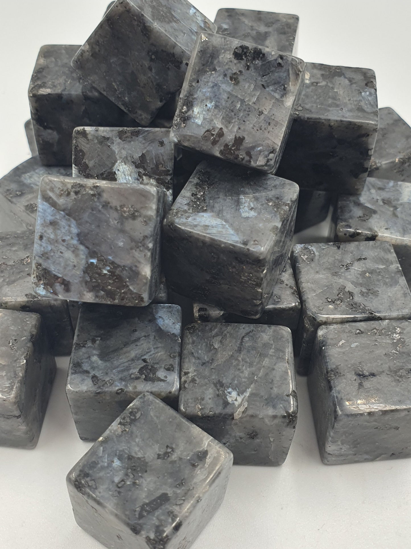 & Flashy Lavikite Cube Tumbles - Approx. 1.8cm