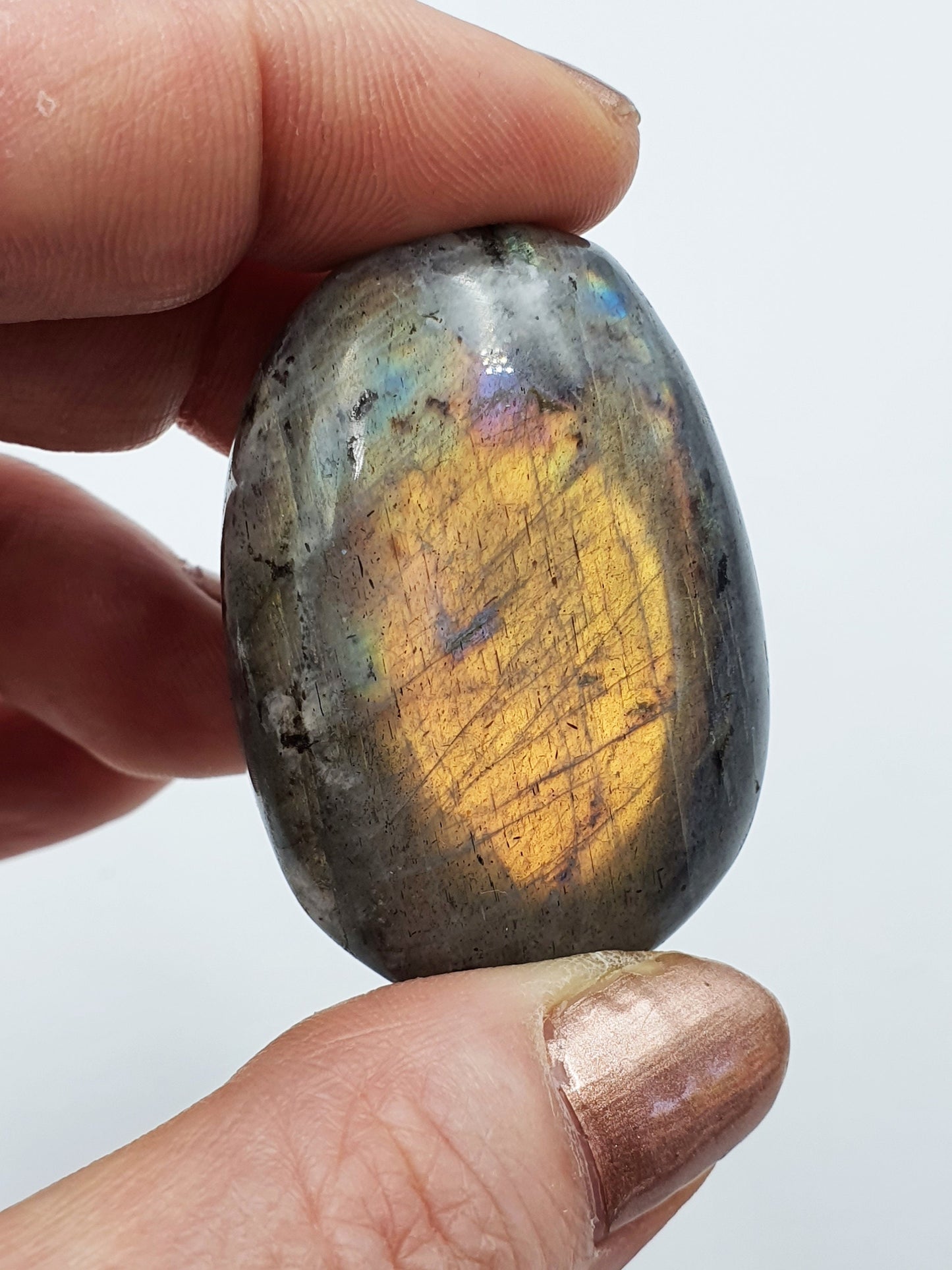 Labradorite Sunset Palm Stone