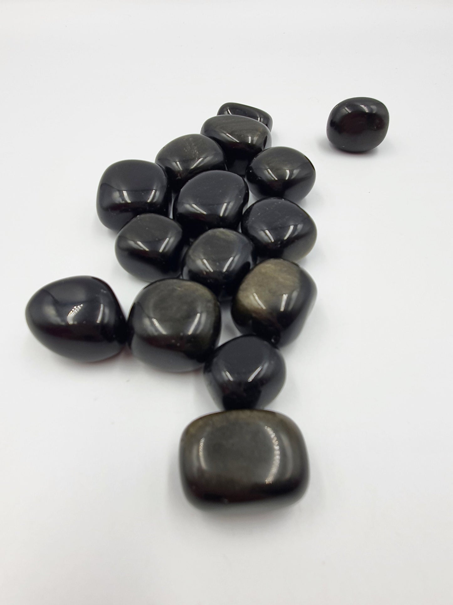 Lovely Gold Sheen Obsidian Crystal Tumbles