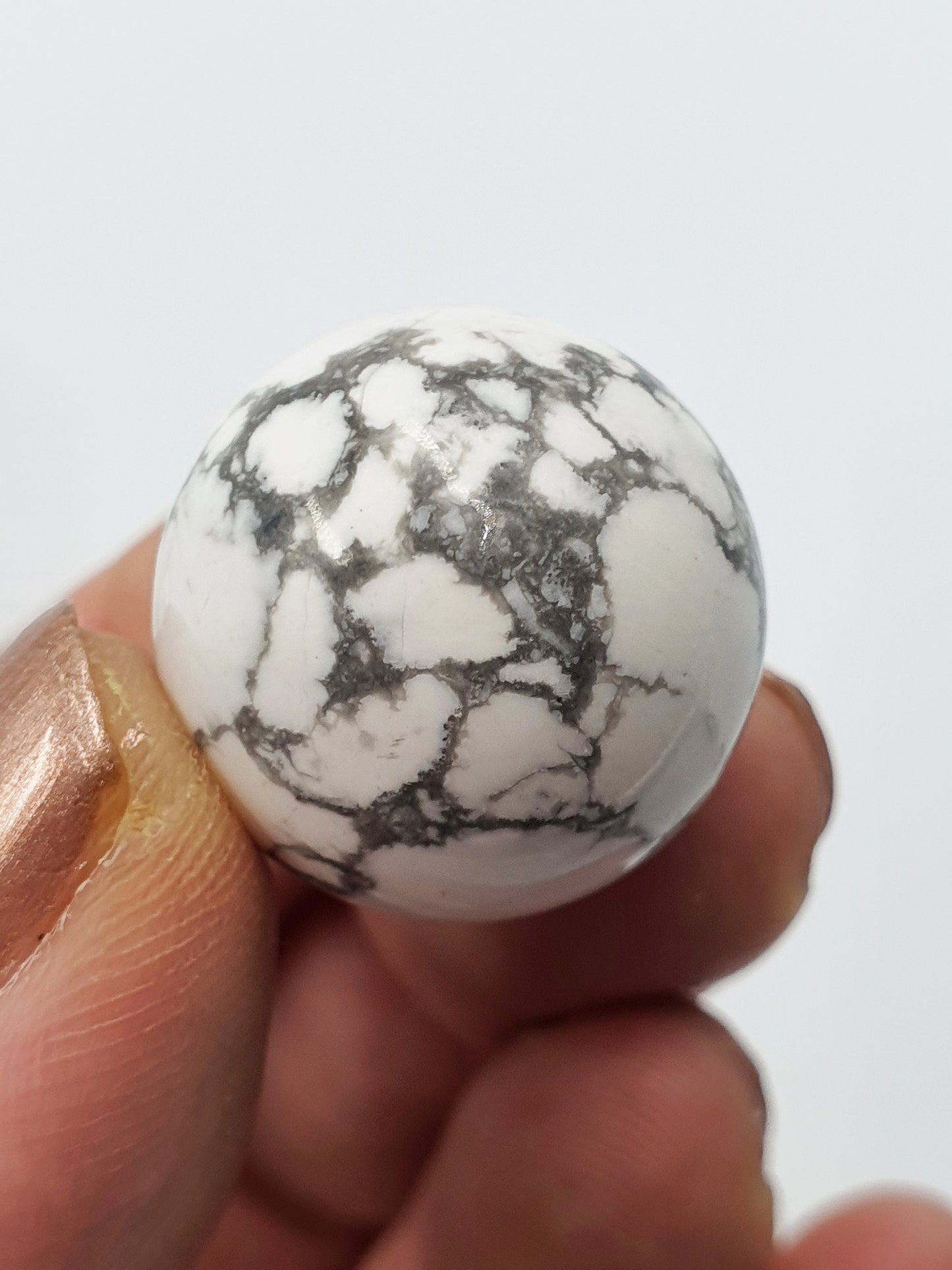 White Howlite Crystal Mini Sphere