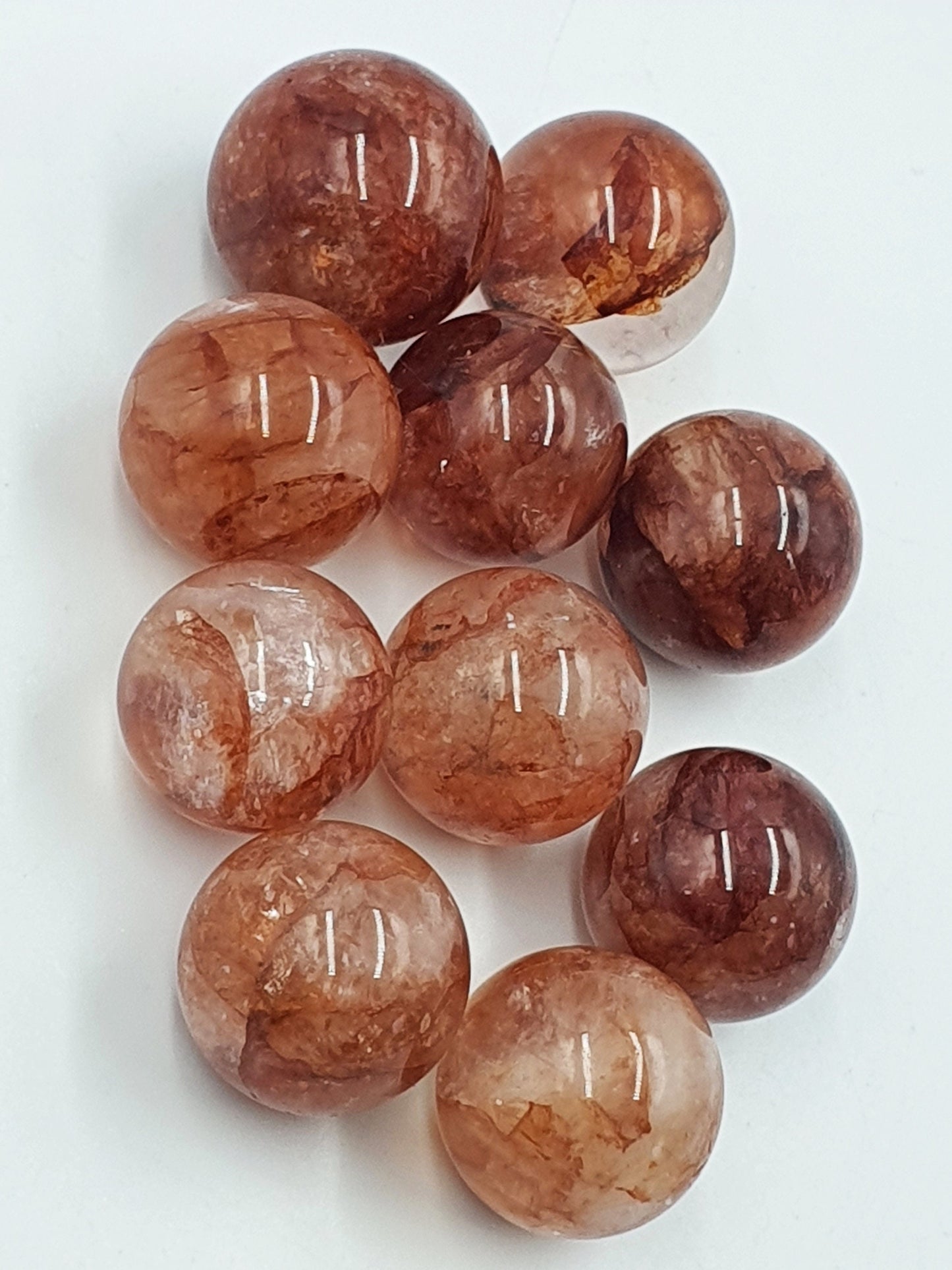 Fire Quartz Mini Crystal Sphere- 20mm /Hematoid Mini Sphere - 20mm