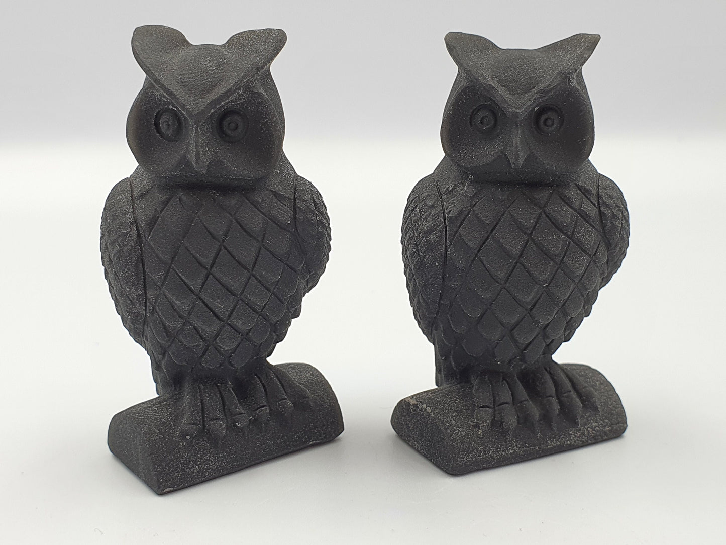 Obsidian Owl Hand-carved