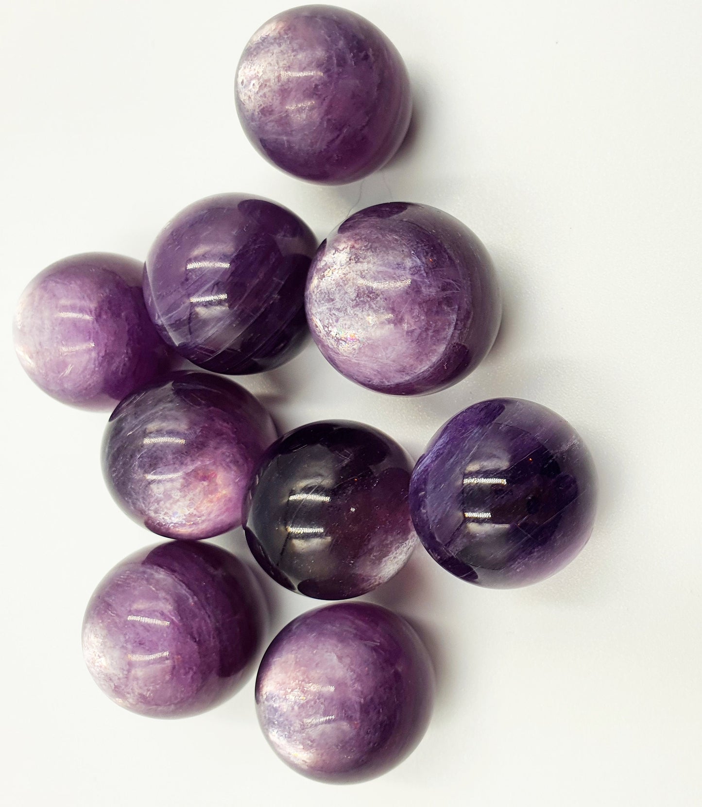 A Grade flashy Purple Mica Crystal Mini Sphere - approx 19-20mm
