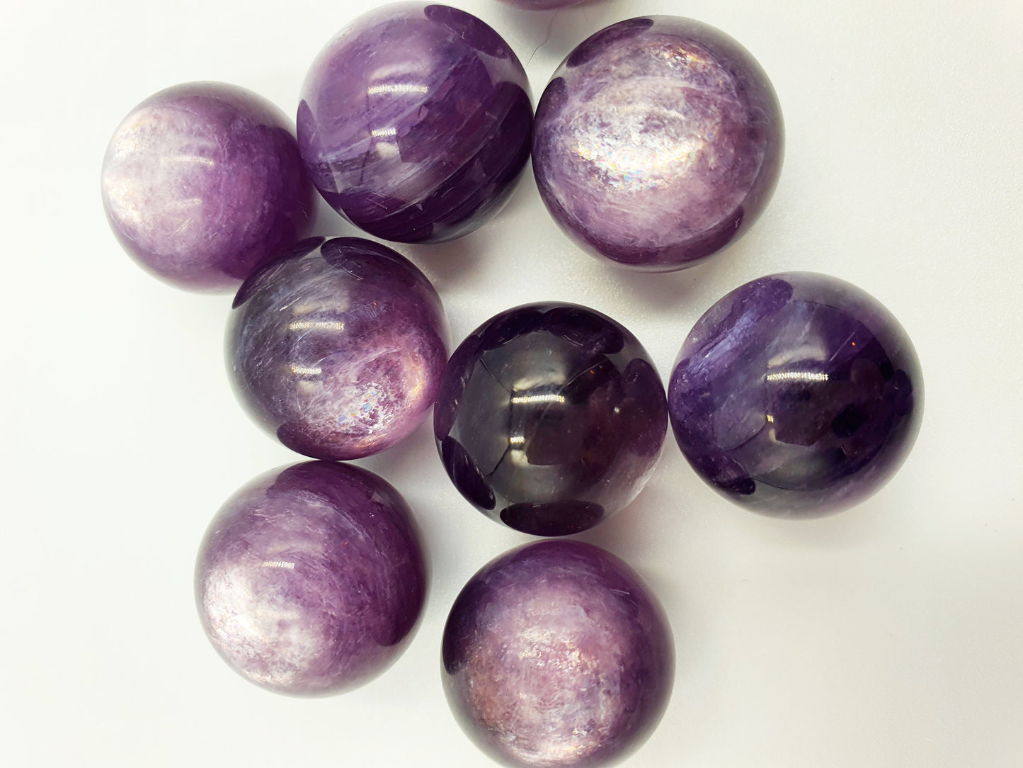 A Grade flashy Purple Mica Crystal Mini Sphere - approx 19-20mm