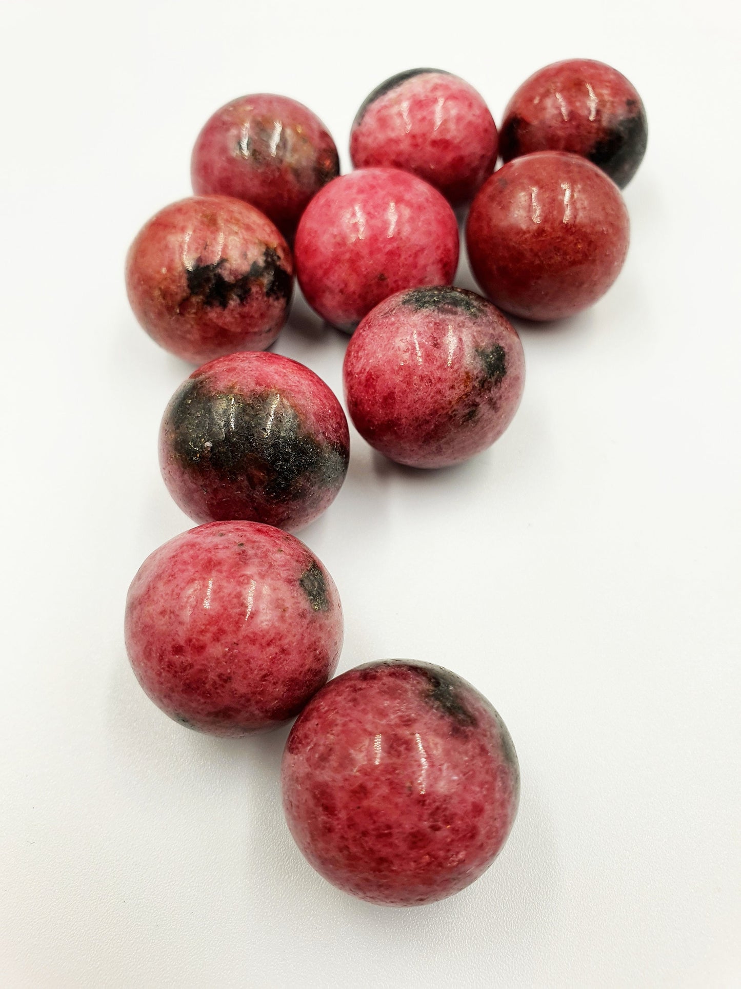 A Grade Rhodonite Crystal Mini Sphere - approx 20mm