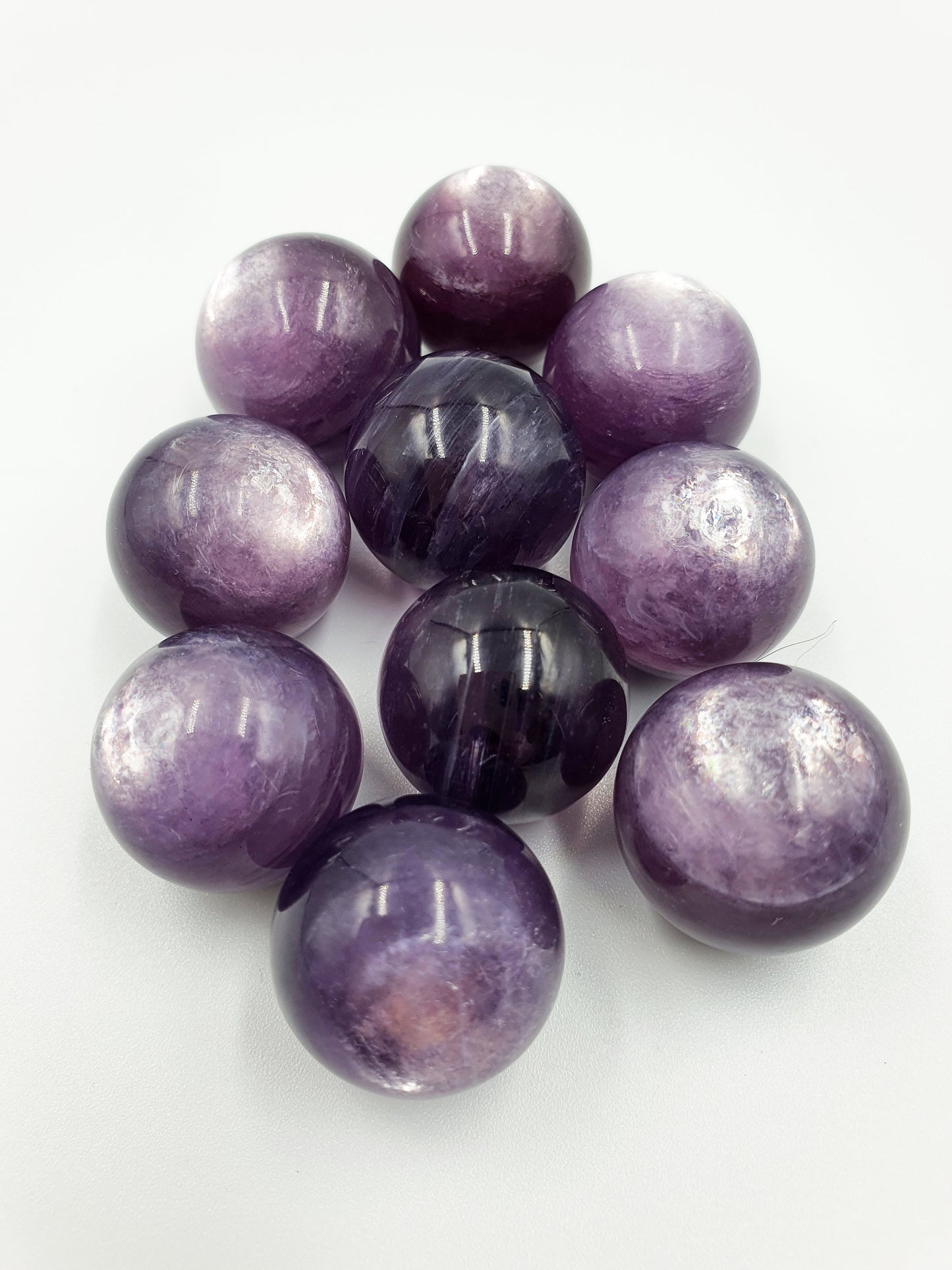 A Grade flashy Purple Mica Crystal Mini Sphere - approx 19-20mm