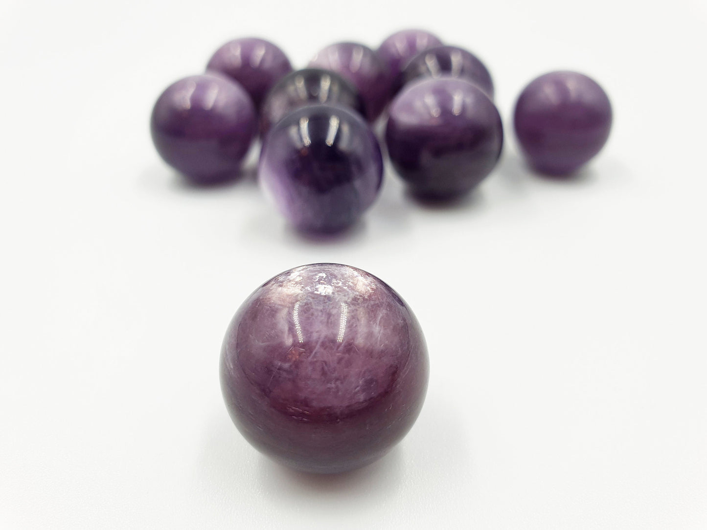 A Grade flashy Purple Mica Crystal Mini Sphere - approx 19-20mm