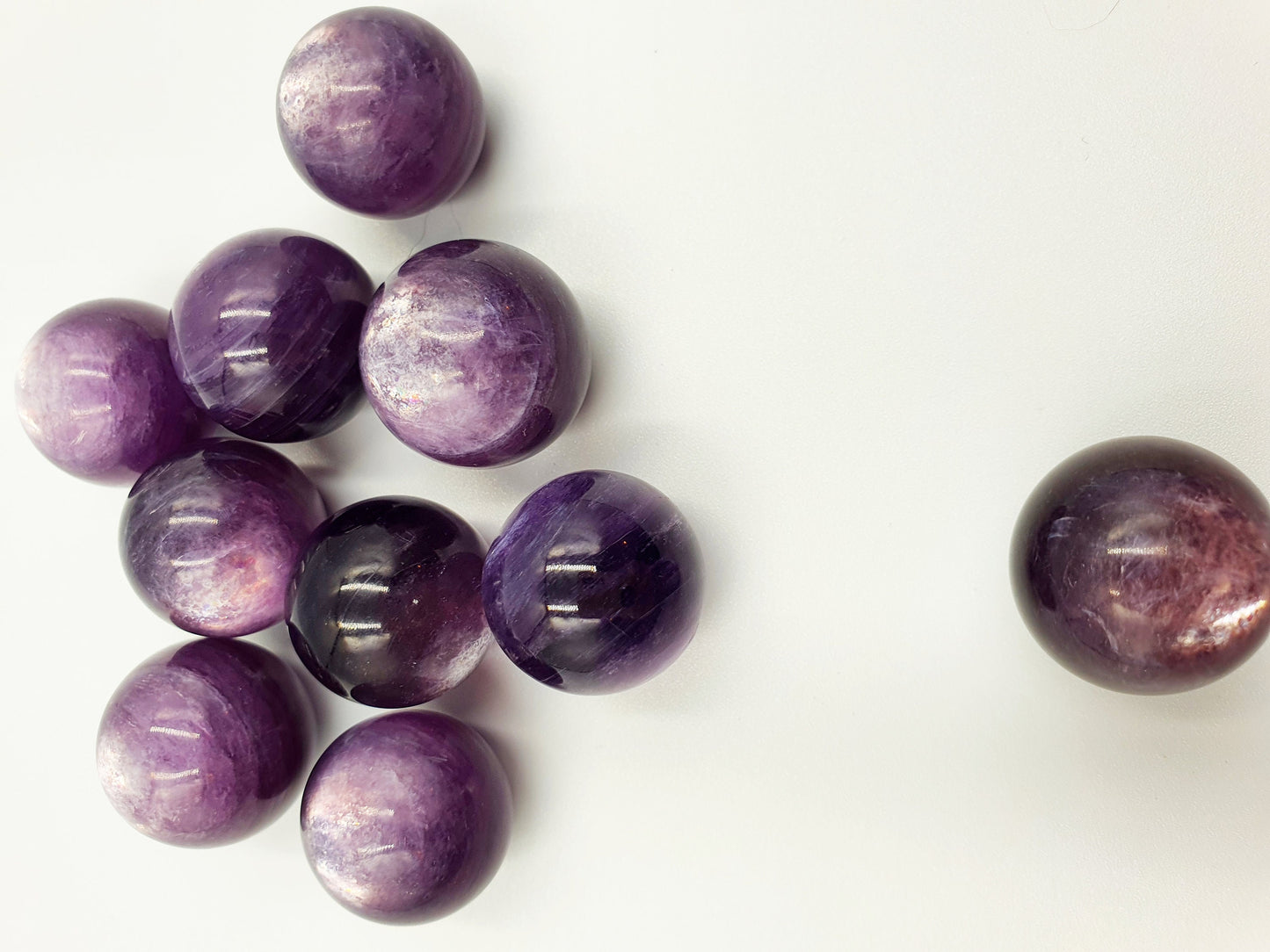 A Grade flashy Purple Mica Crystal Mini Sphere - approx 19-20mm