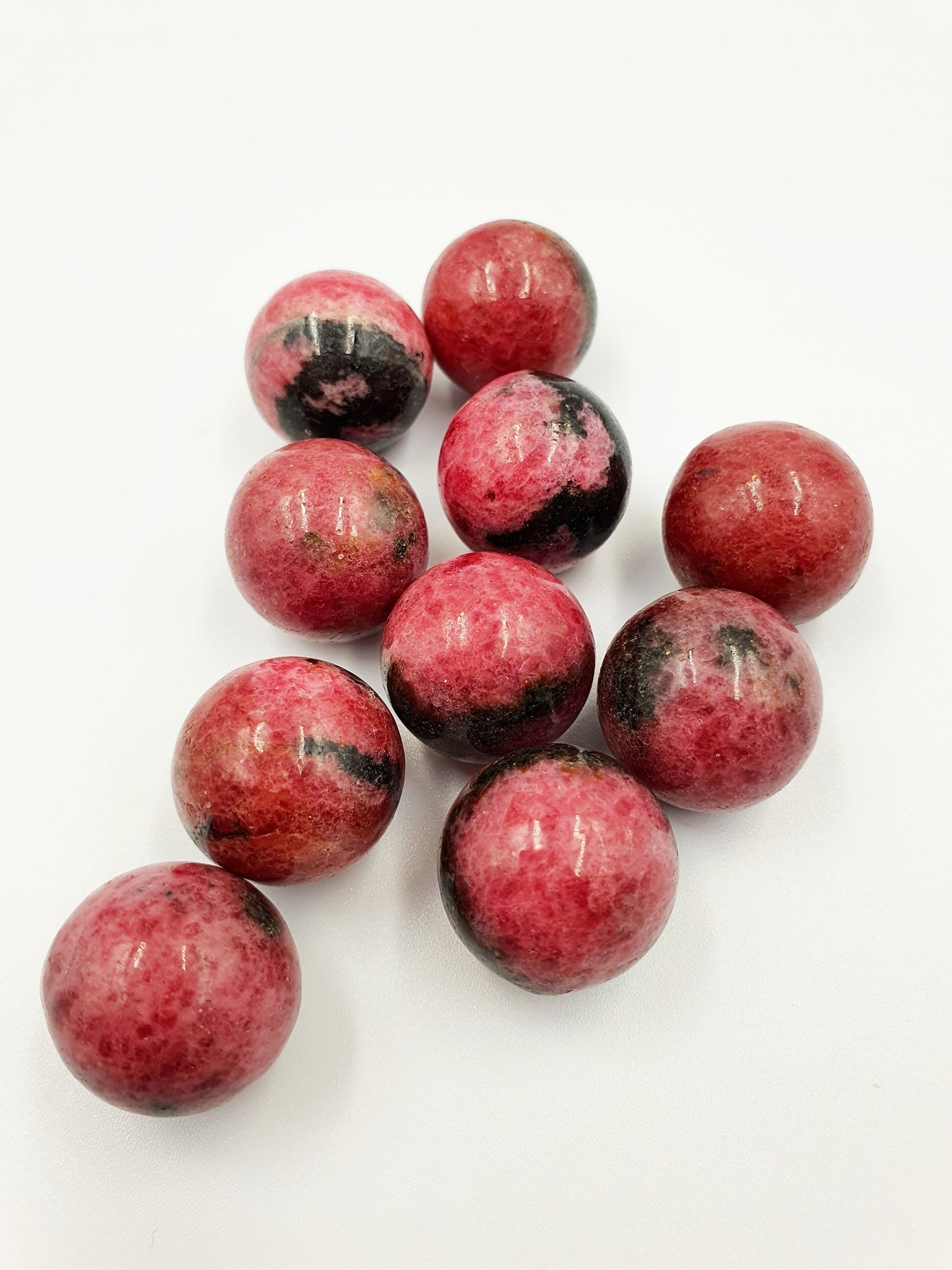 A Grade Rhodonite Crystal Mini Sphere - approx 20mm