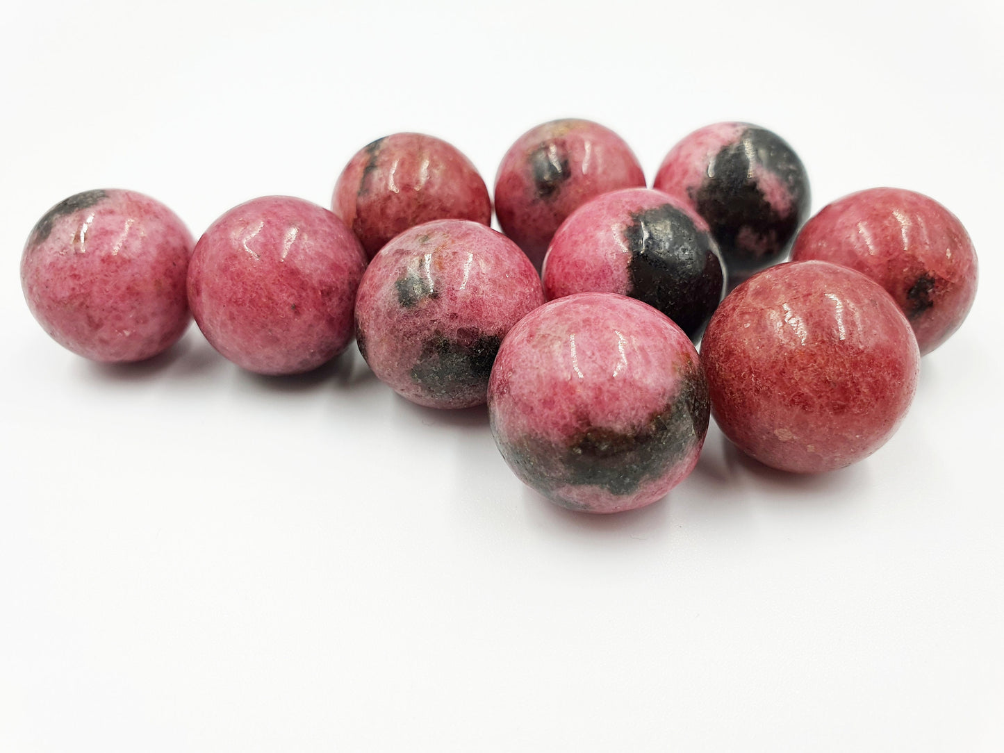 A Grade Rhodonite Crystal Mini Sphere - approx 20mm