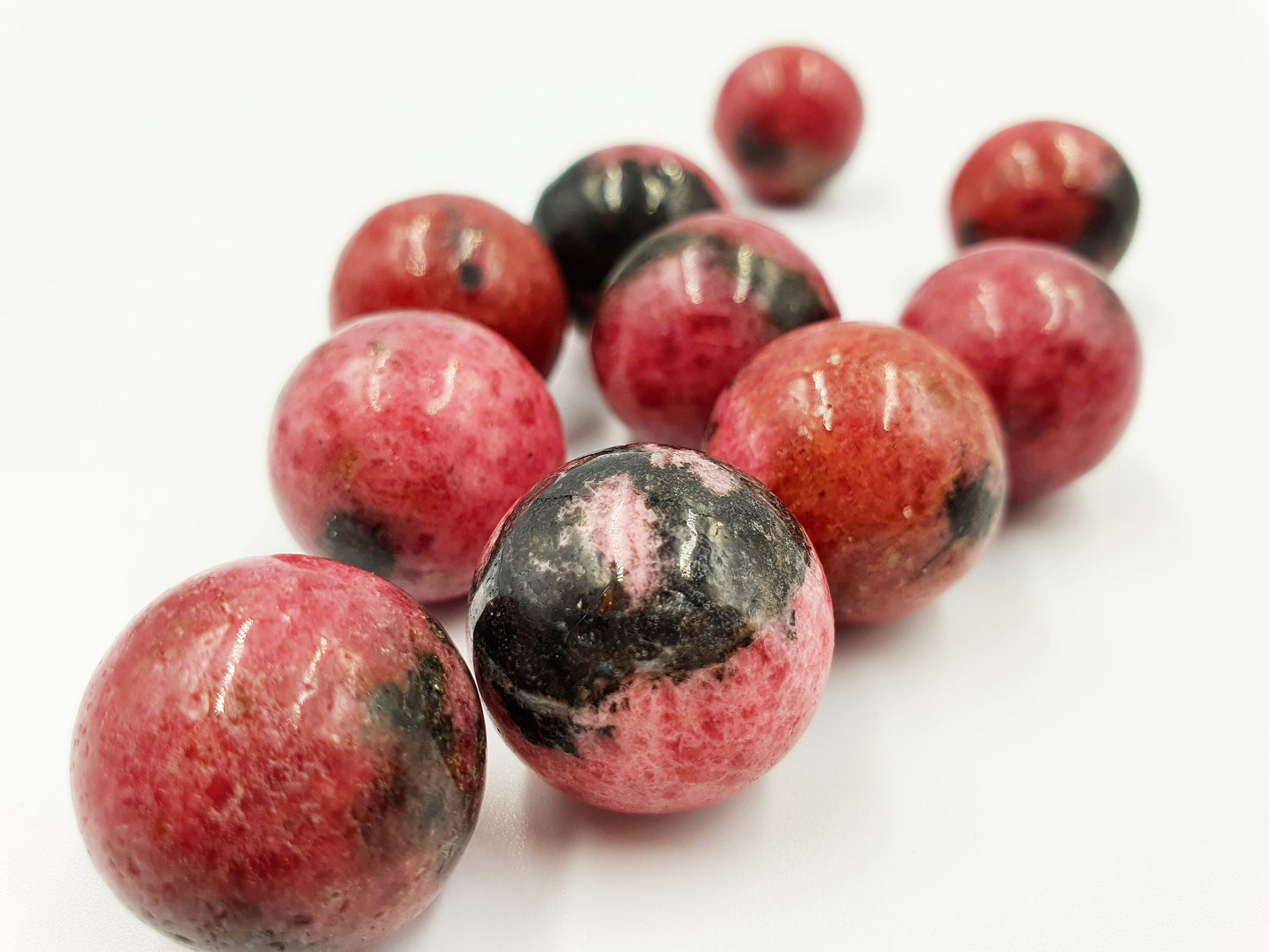 A Grade Rhodonite Crystal Mini Sphere - approx 20mm