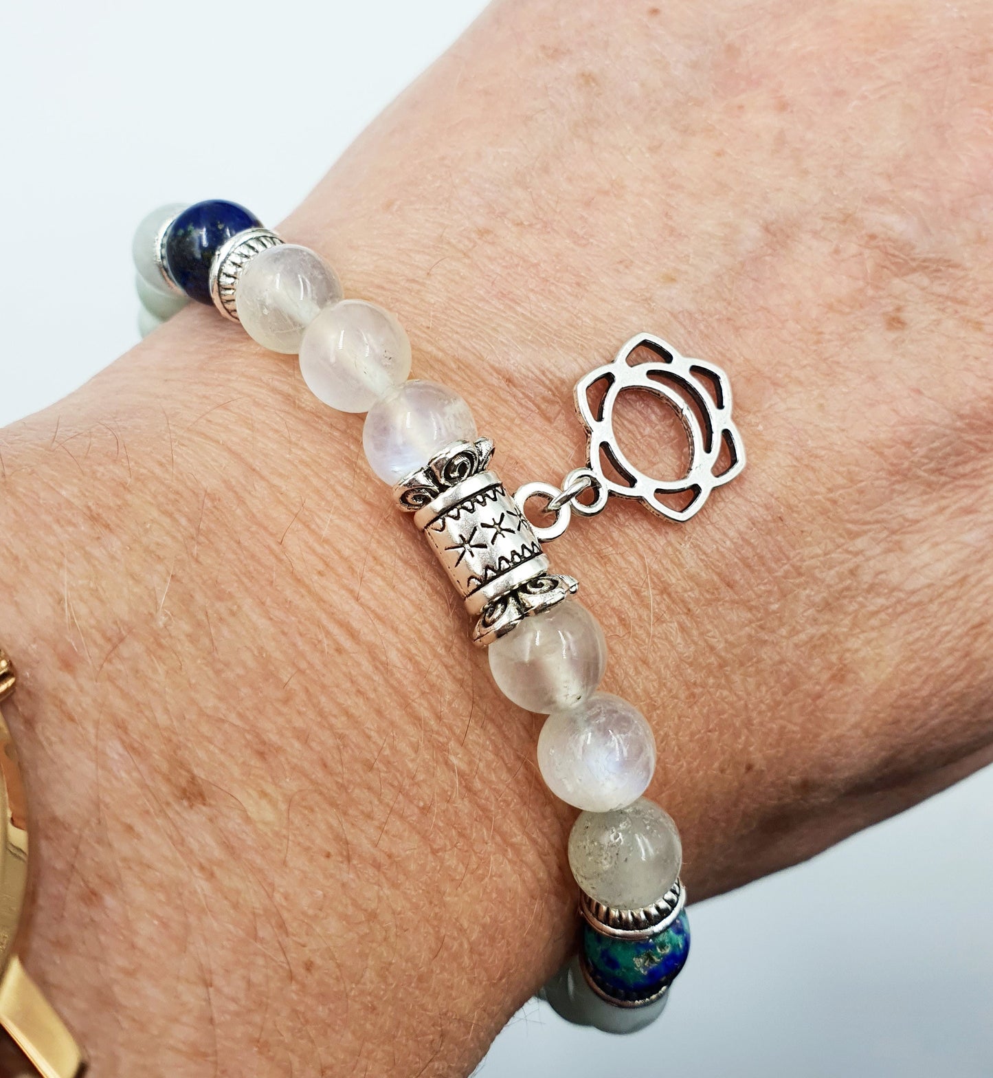 Pregnancy Support Crystal Healing Bracelet with Chakra Charm