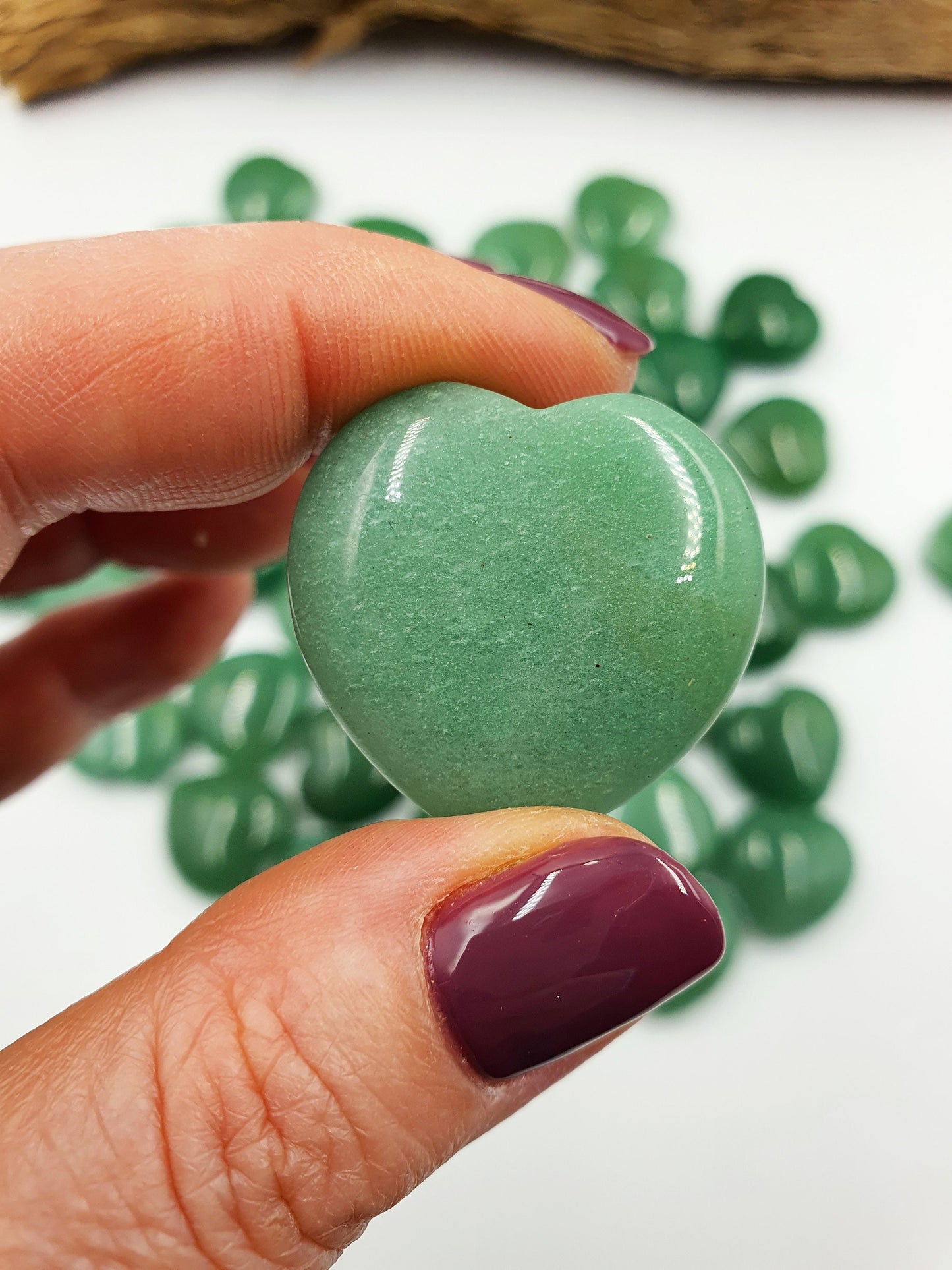 Green Aventurine Puff Heart - 30mm