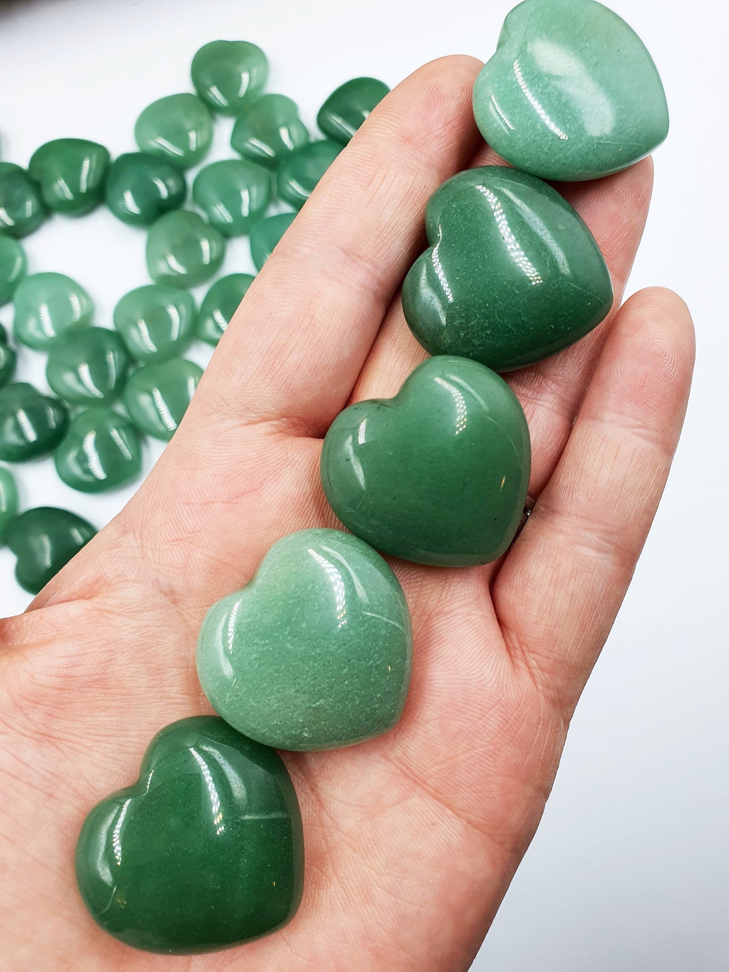 Green Aventurine Puff Heart - 30mm