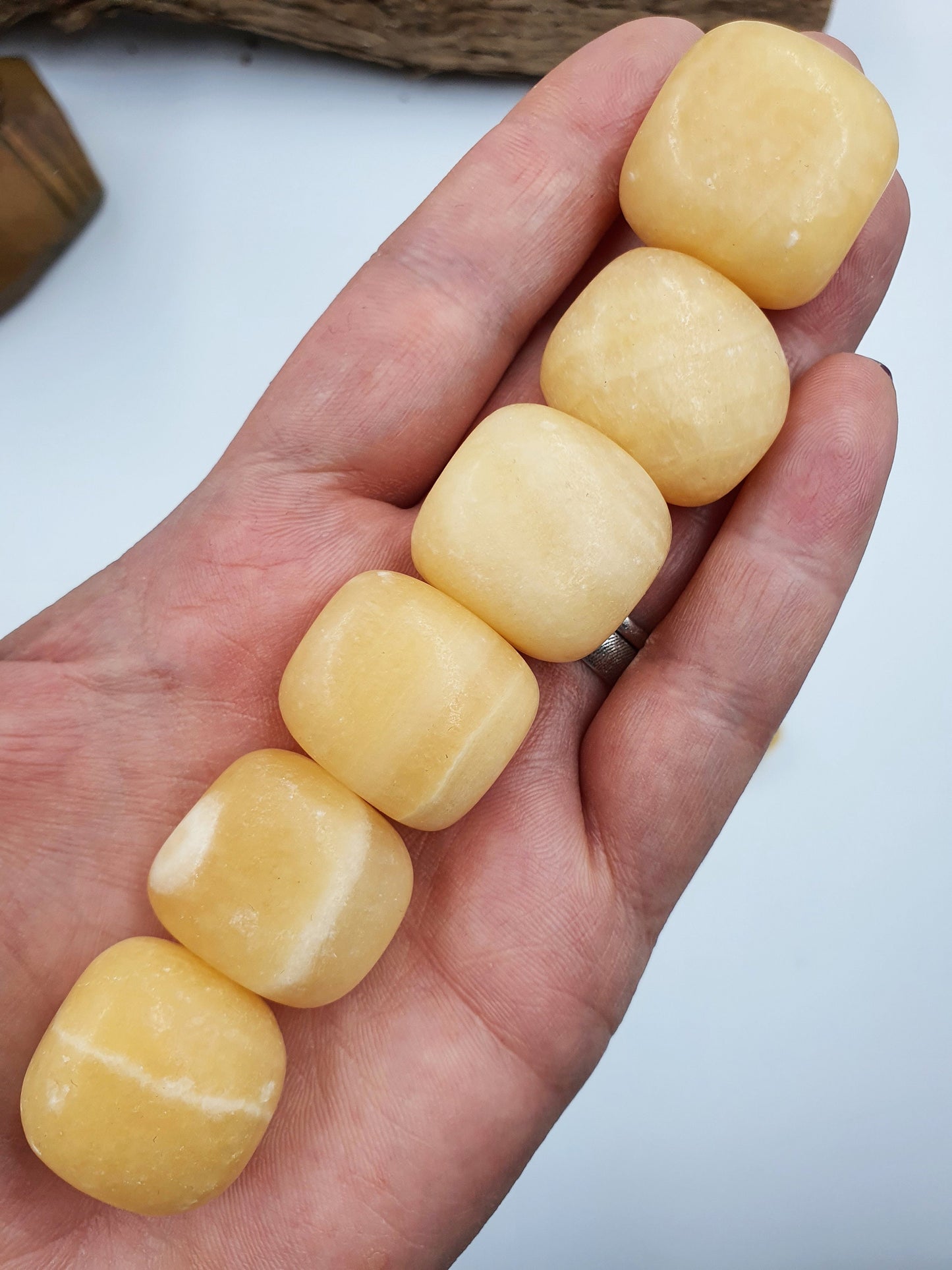 Yellow Calcite Tumbles