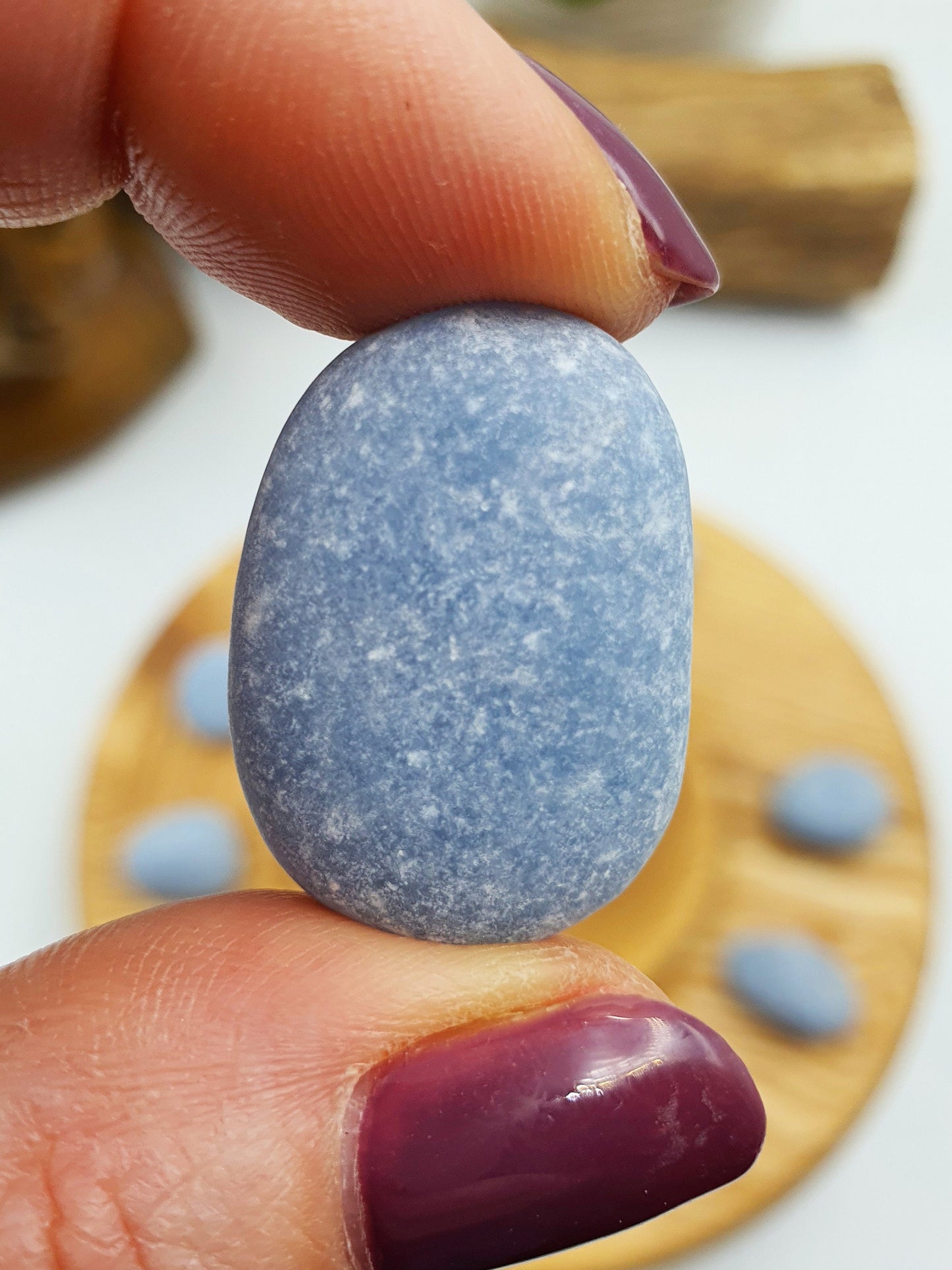Natural Angelite Tumbles