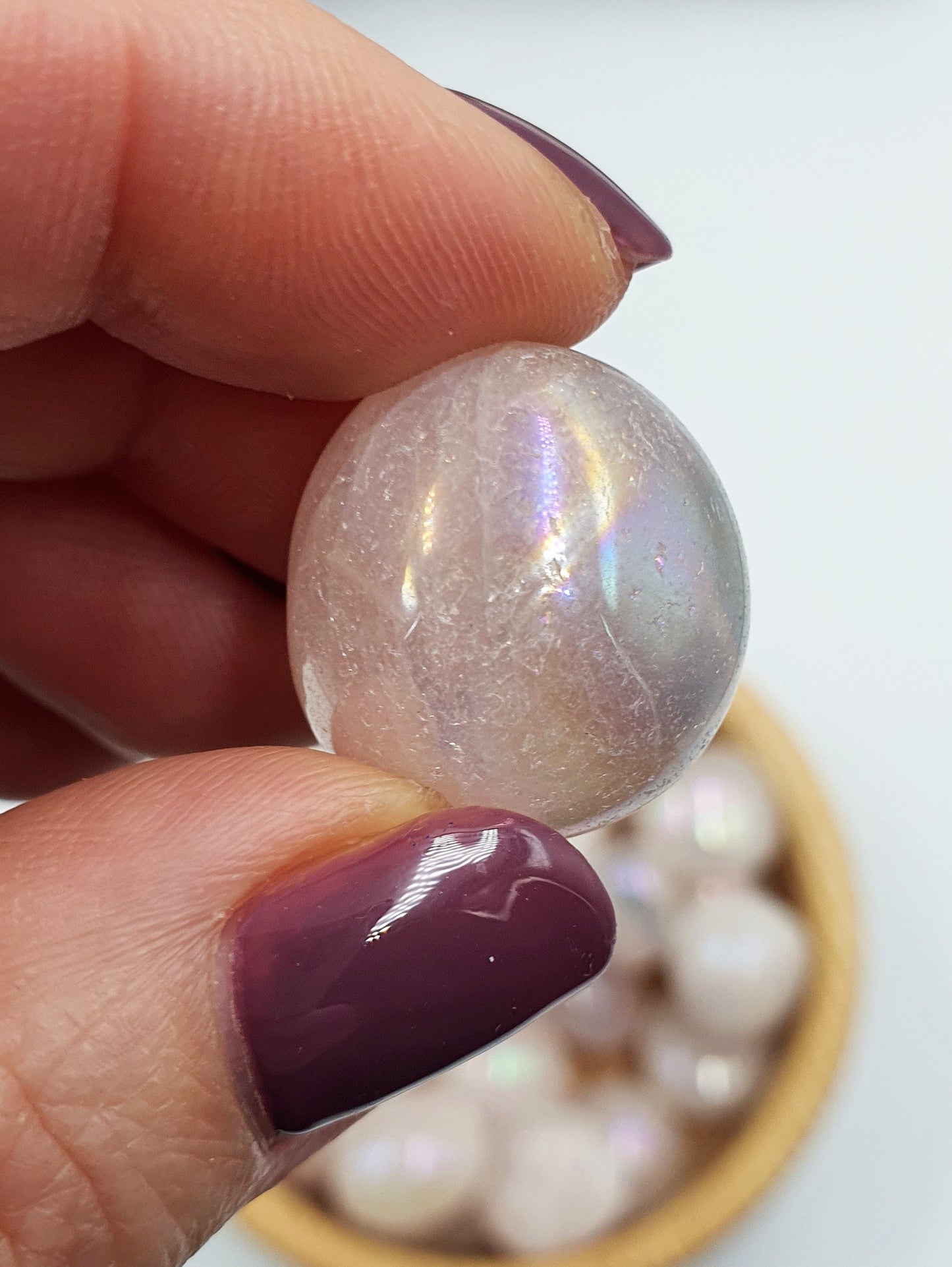 Angel Aura Rose Quartz Tumbles