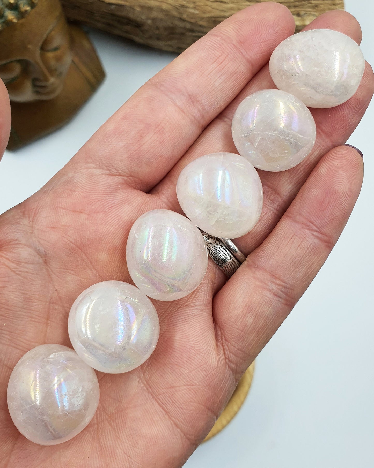 Angel Aura Rose Quartz Tumbles